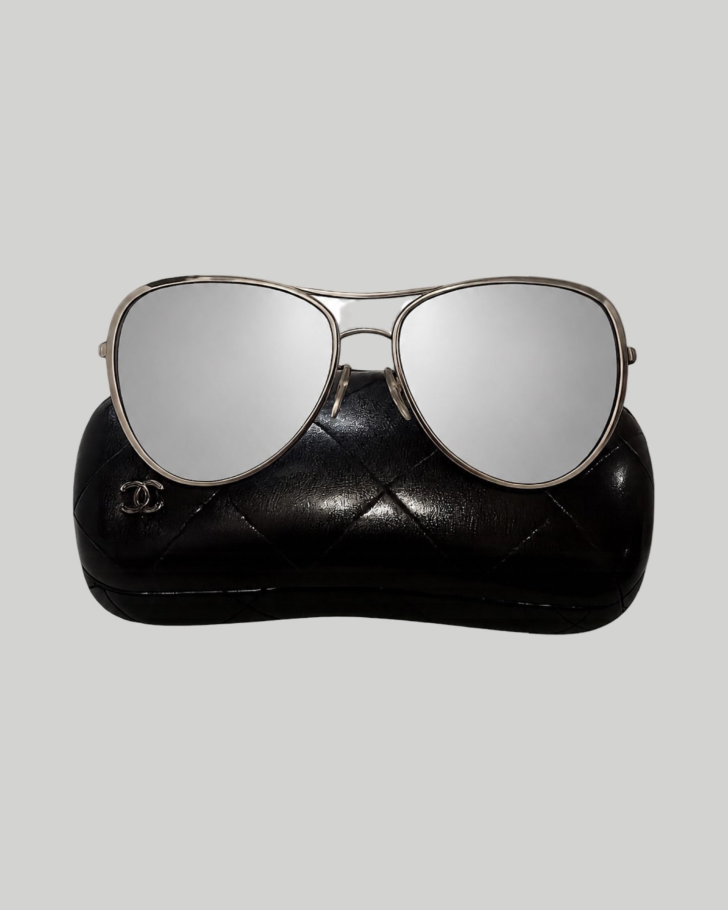Chanel Pilot Summer Mirrored Silver Aviator Sunglasses 4223
