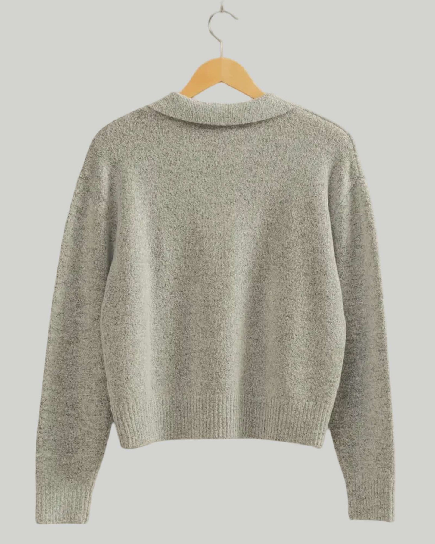 Collared V-Neck Sweater