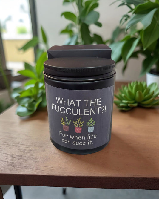 WHAT THE FUCCULENT LAVENDER CANDLE 5.3 OZ