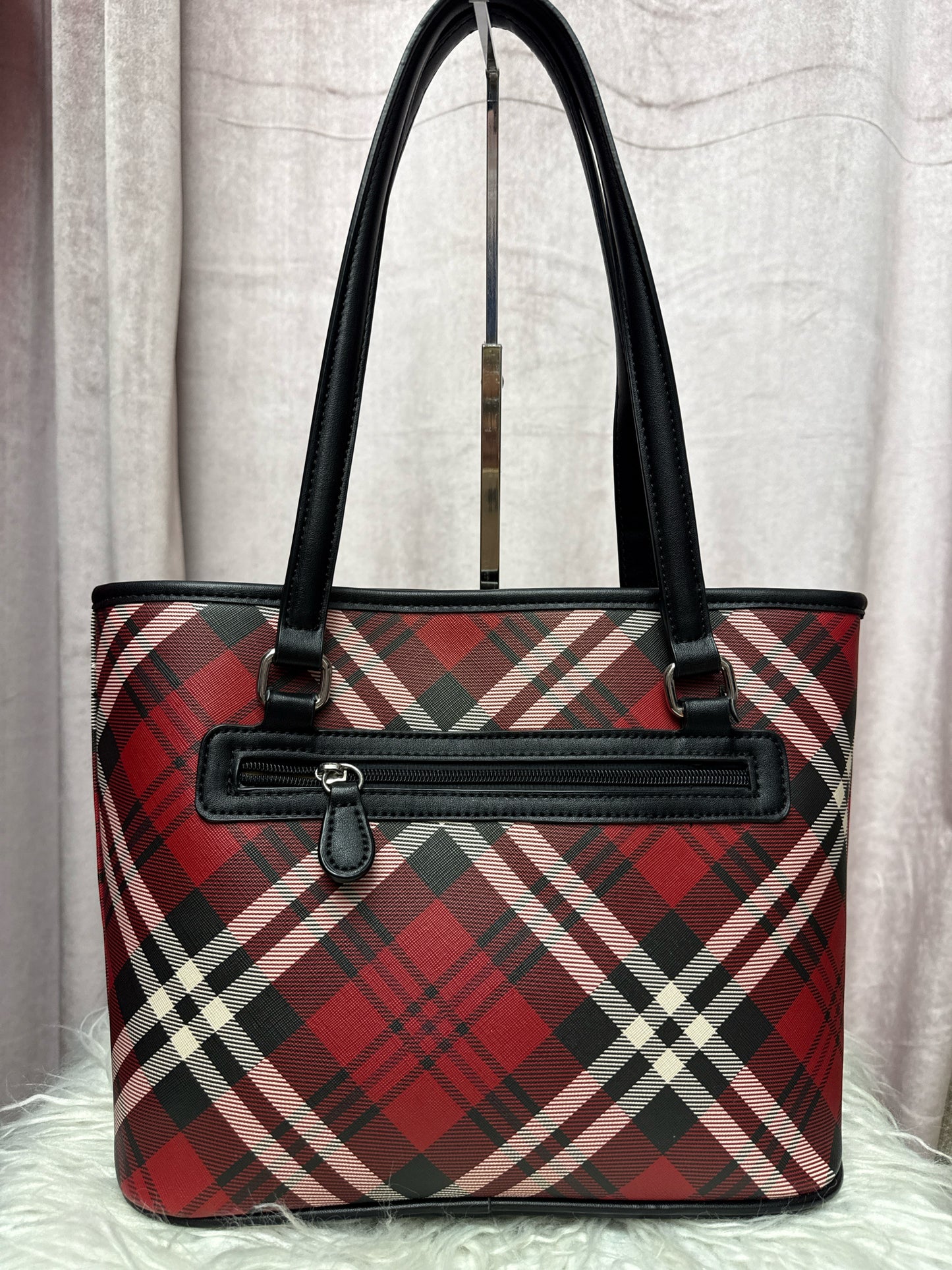 Giani Bernini Saffiano Plaid Tote