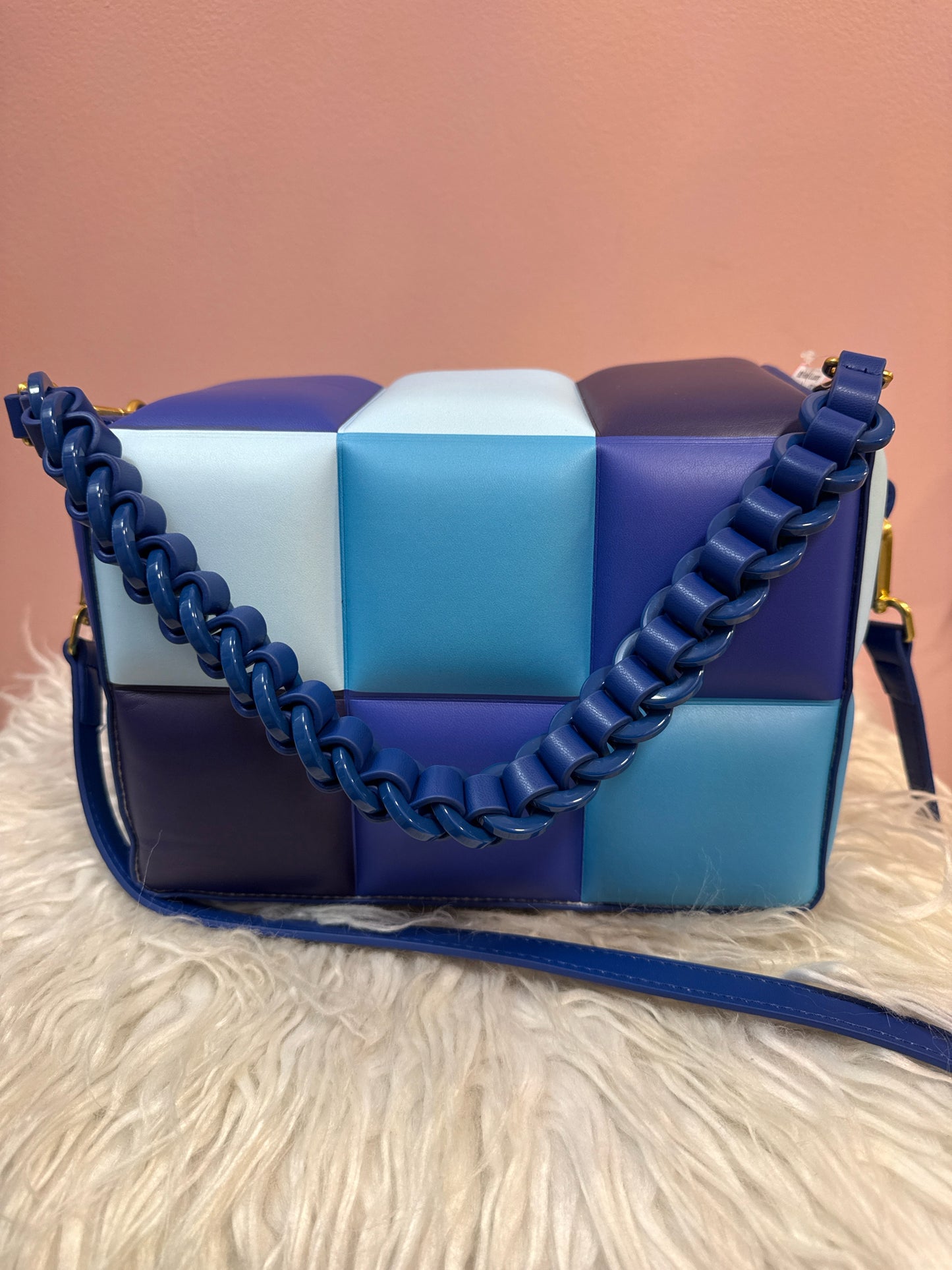 Kate Spade Boxxy Blueberr multi 3D Leather Crossbody