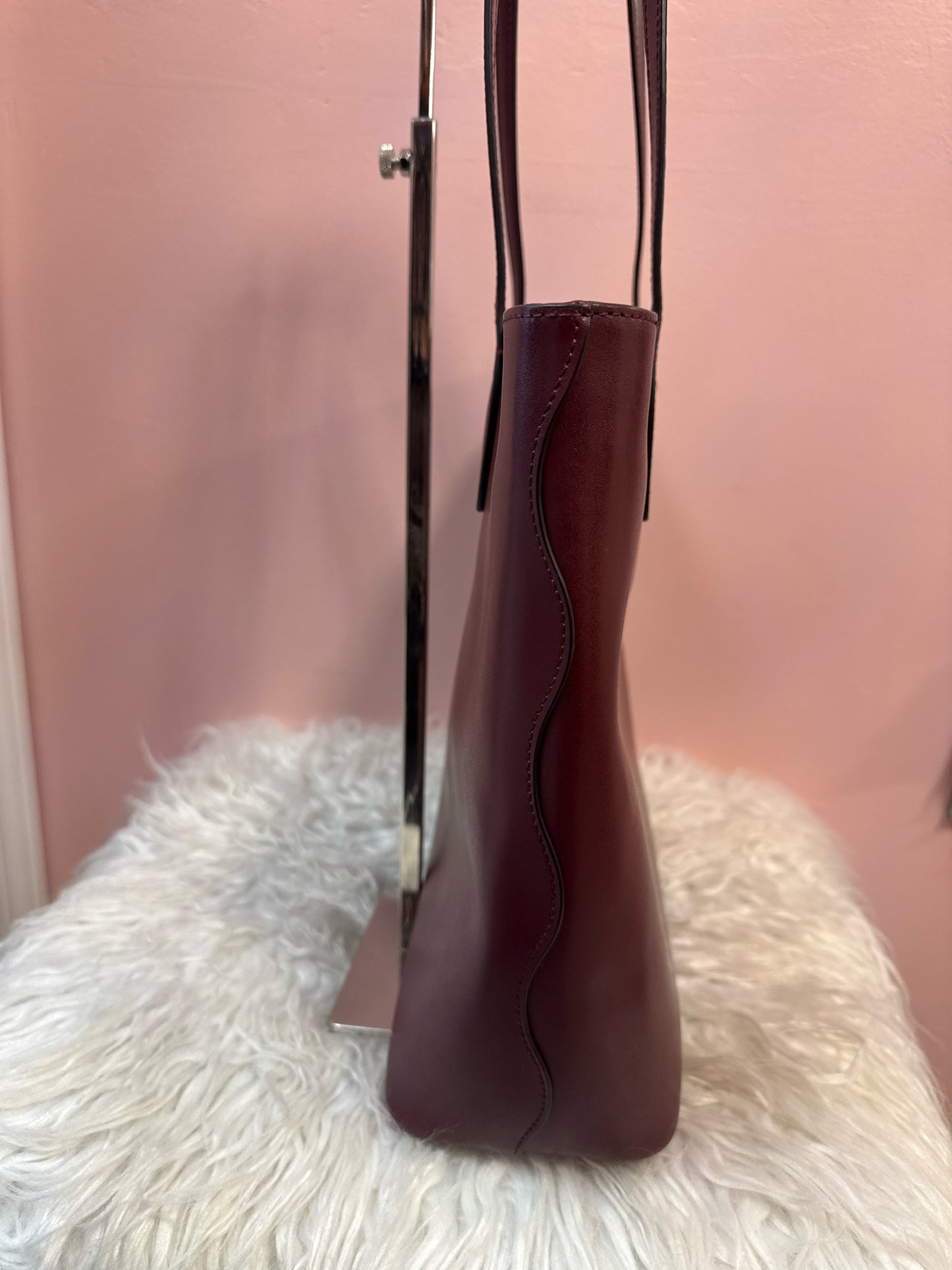 Kate Spade Smooth Leather Tote in Merlot