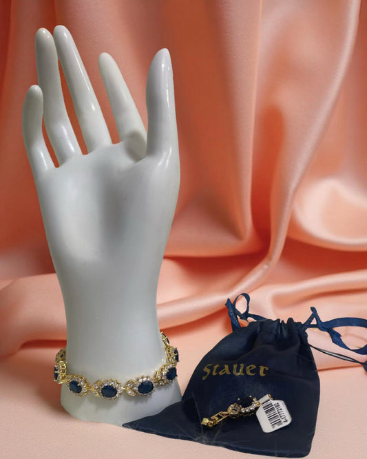 STAUER AZURE SKIES BRACELET WITH JEWELRY BAG