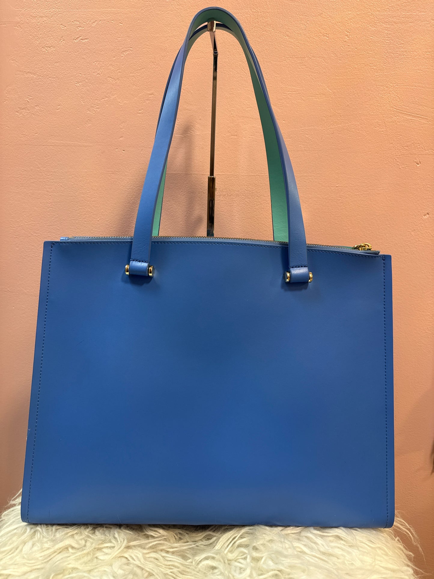Kate Spade Reversible Blue and Green Interior Tote