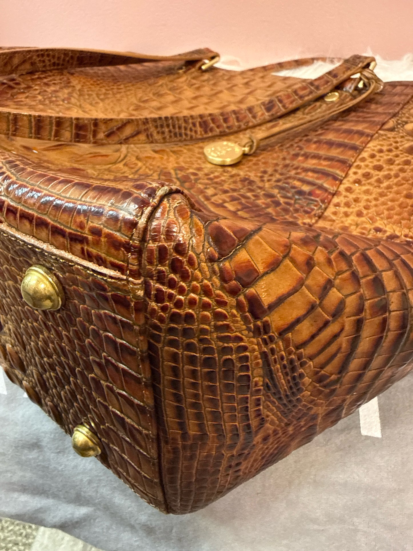 Brahmin Melbourne Pecan Finley Tote Bag