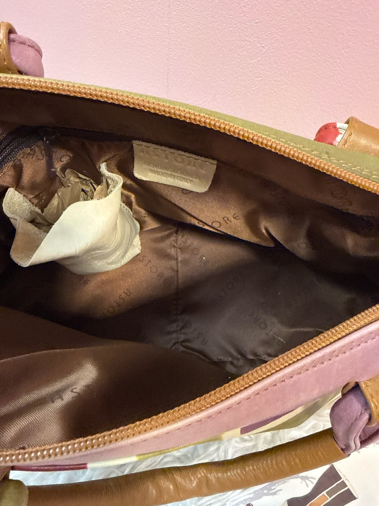 Astore Colorblock Leather Handbag