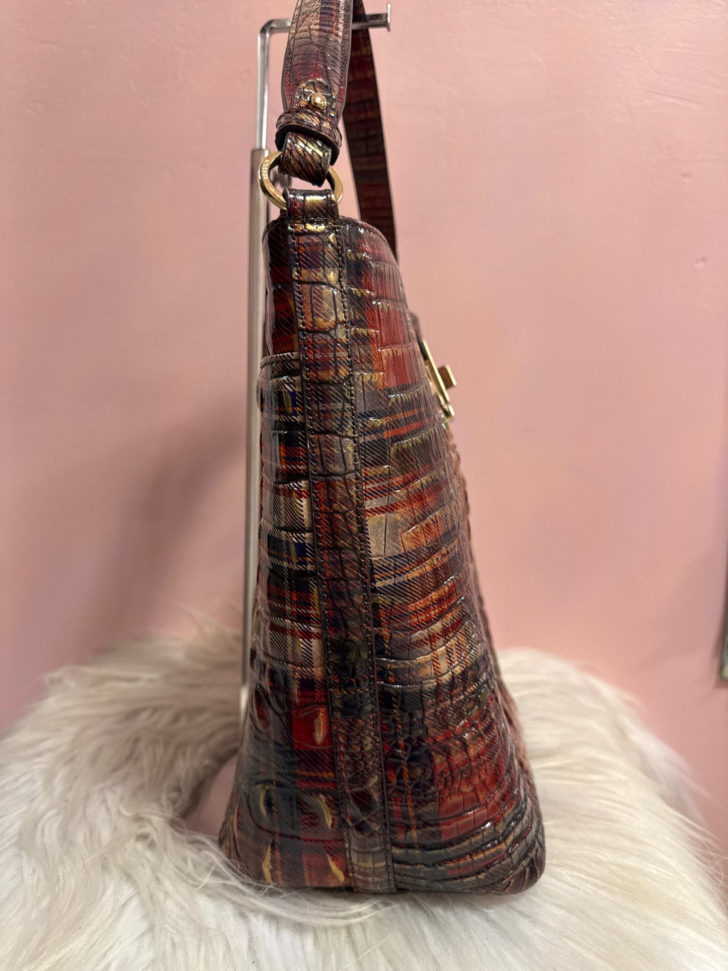 Brahmin Shira Bucket Flannel Melbourne Bag