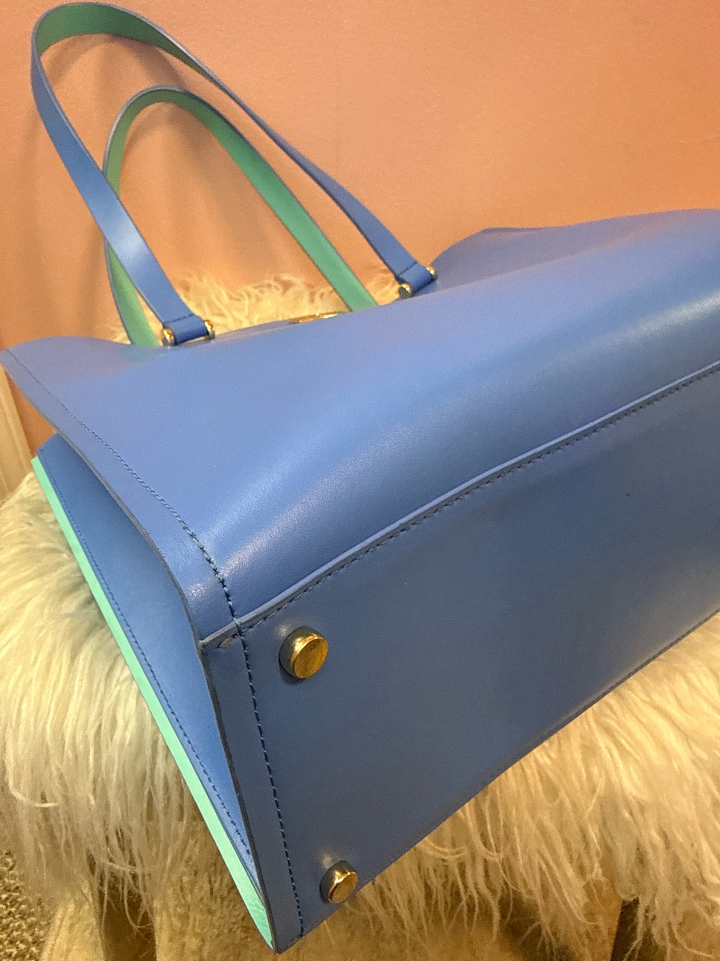 Kate Spade Reversible Blue and Green Interior Tote