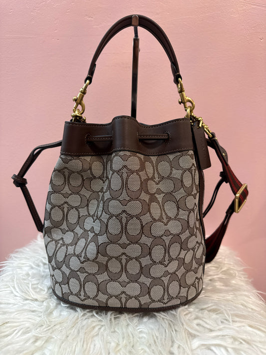 Coach Signature Jacquard Field Bucket Bag