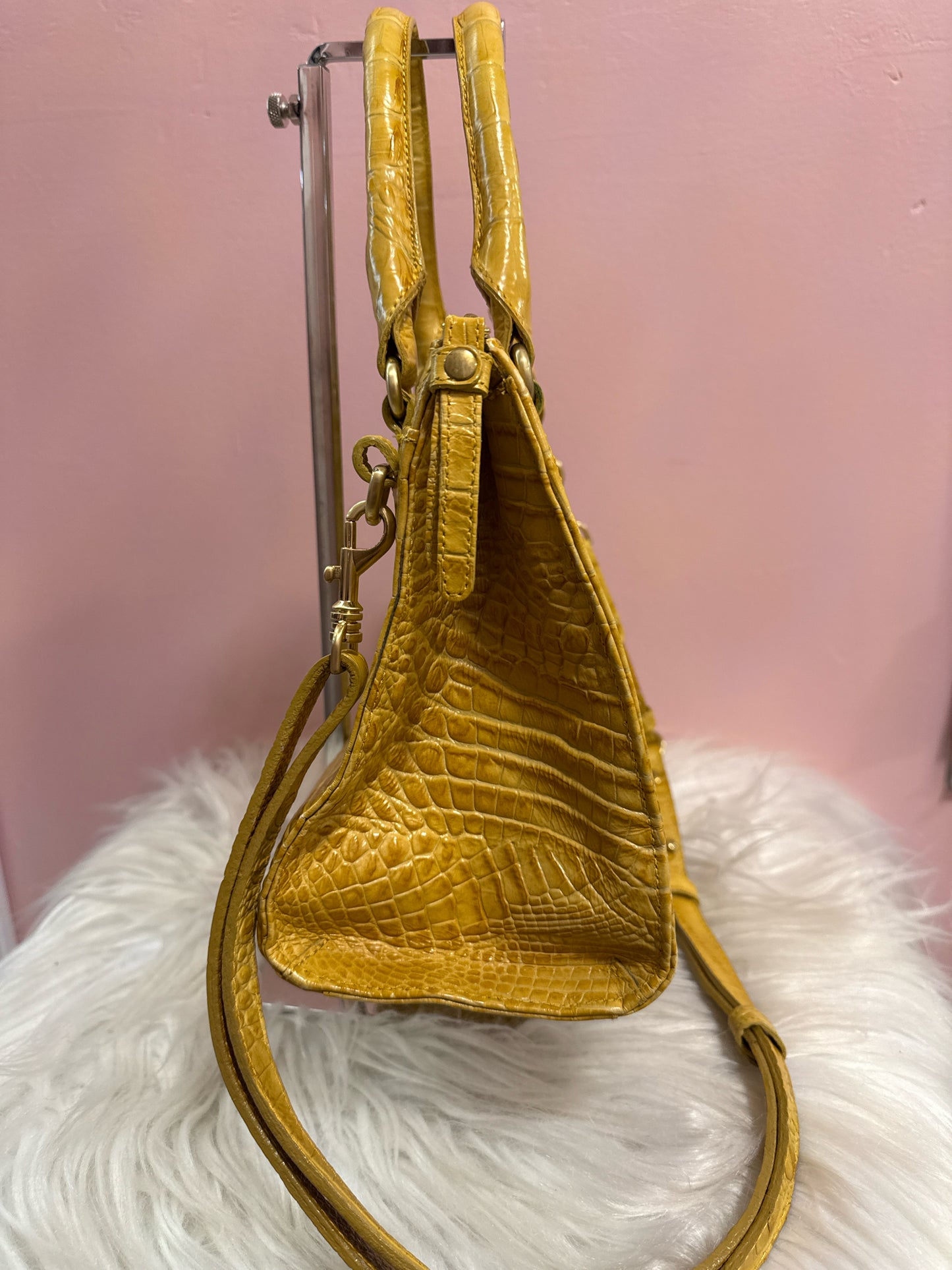 Brahmin Small Caroline Satchel in Buttercup