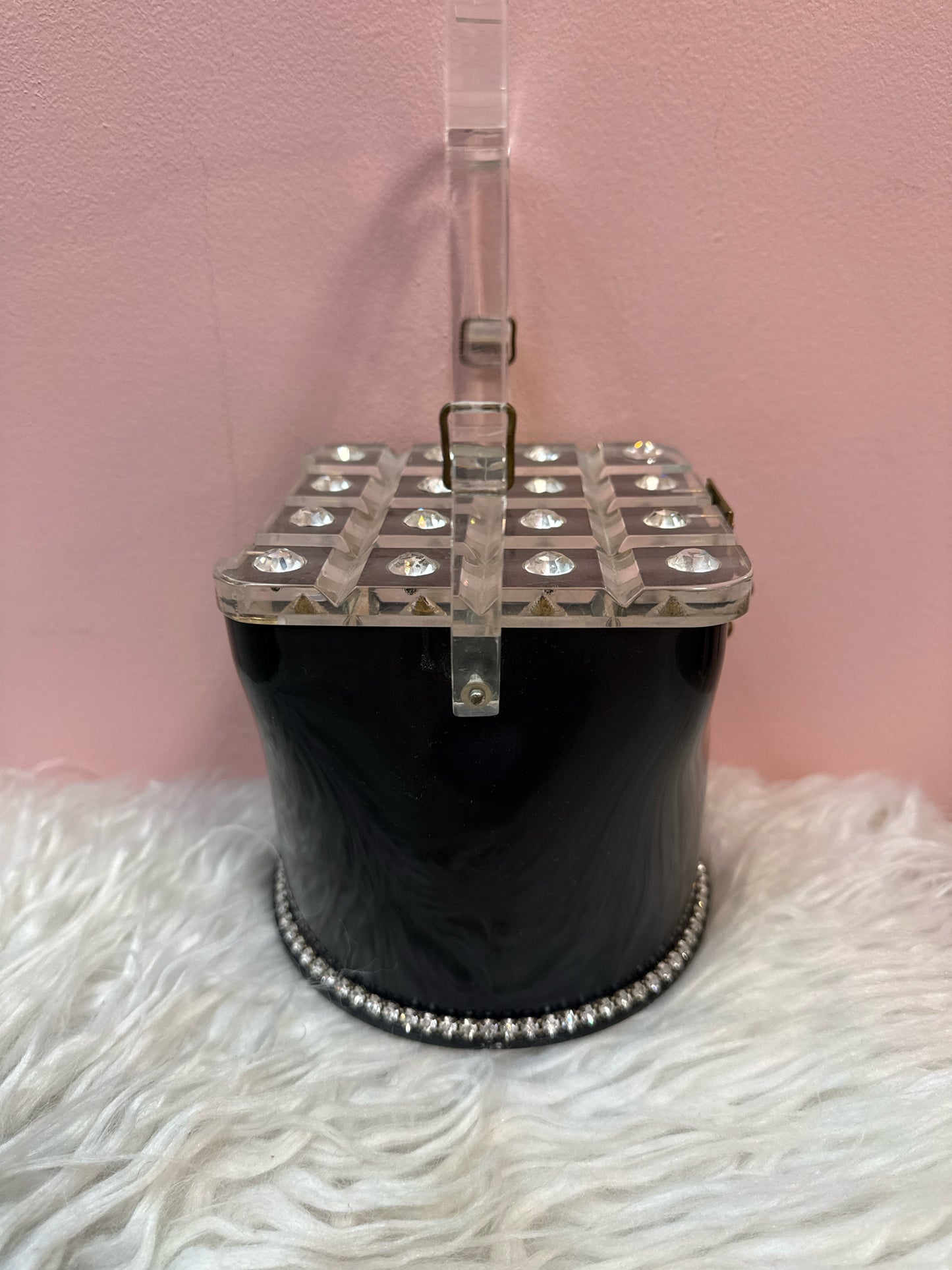 Myles Originals Lucite Black and Clear Vintage Purse