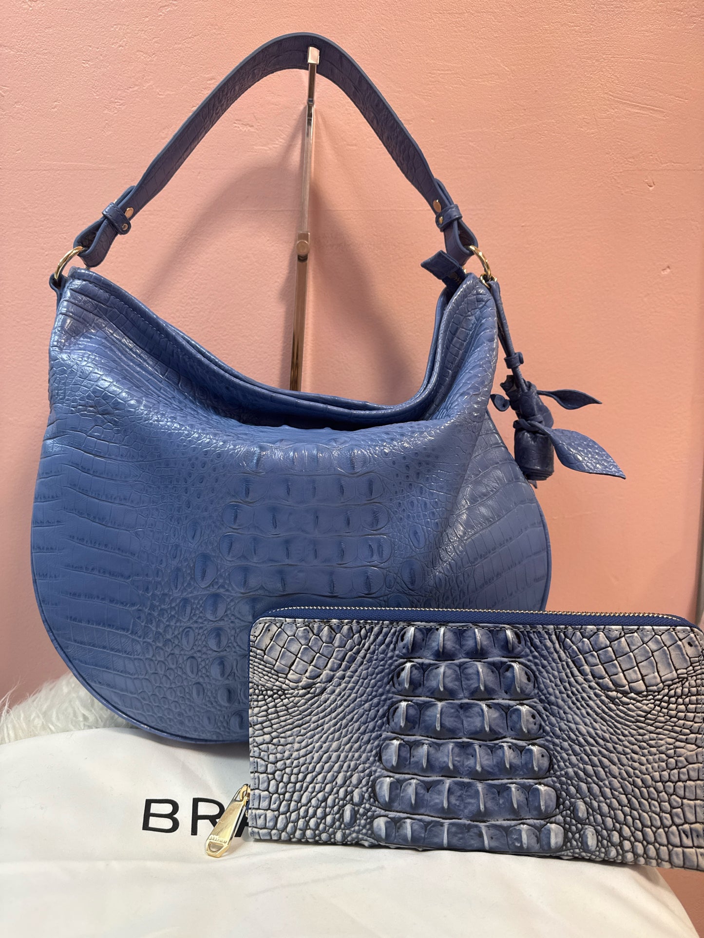 Brahmin Blue Melbourne Skyler Clutch Wallet Wristlet