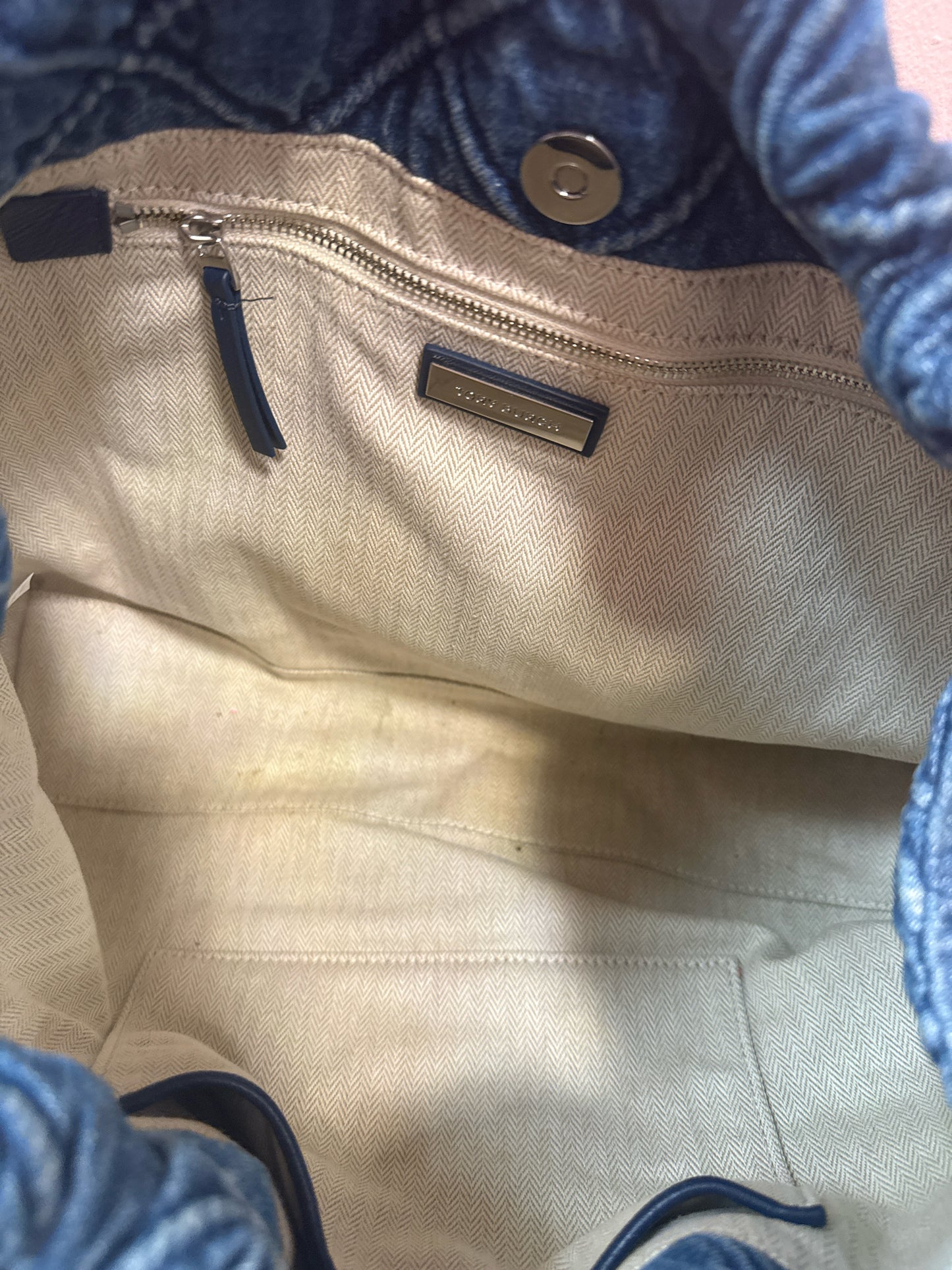 Tory Burch Fleming Denim Hobo