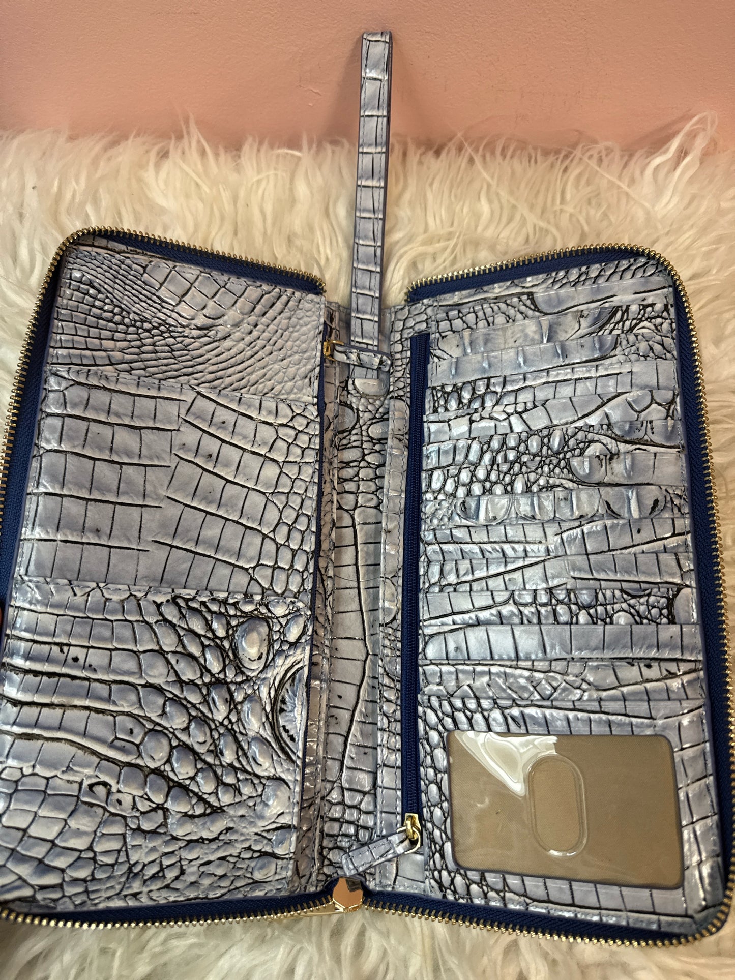 Brahmin Blue Melbourne Skyler Clutch Wallet Wristlet