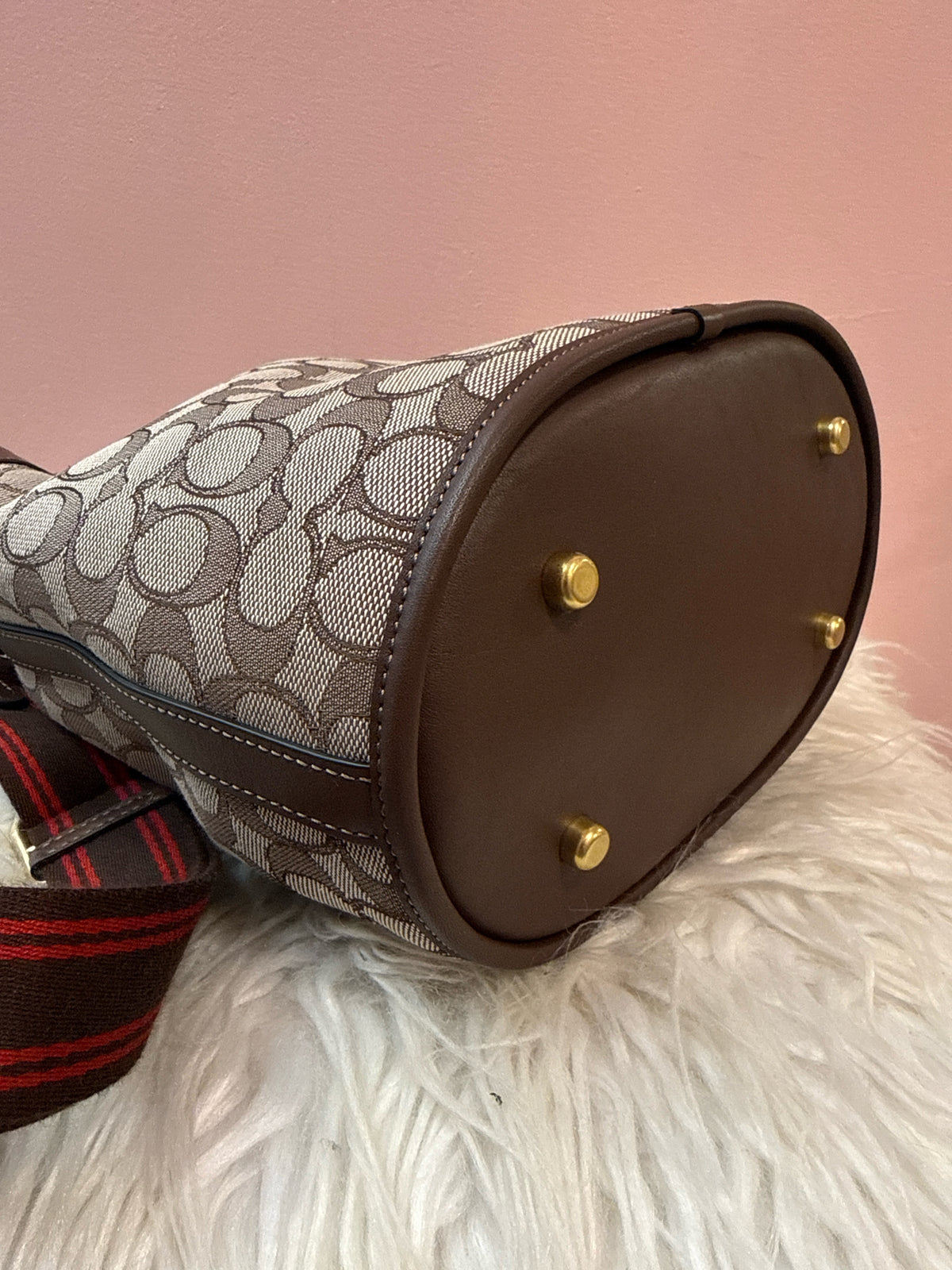 Coach Signature Jacquard Field Bucket Bag