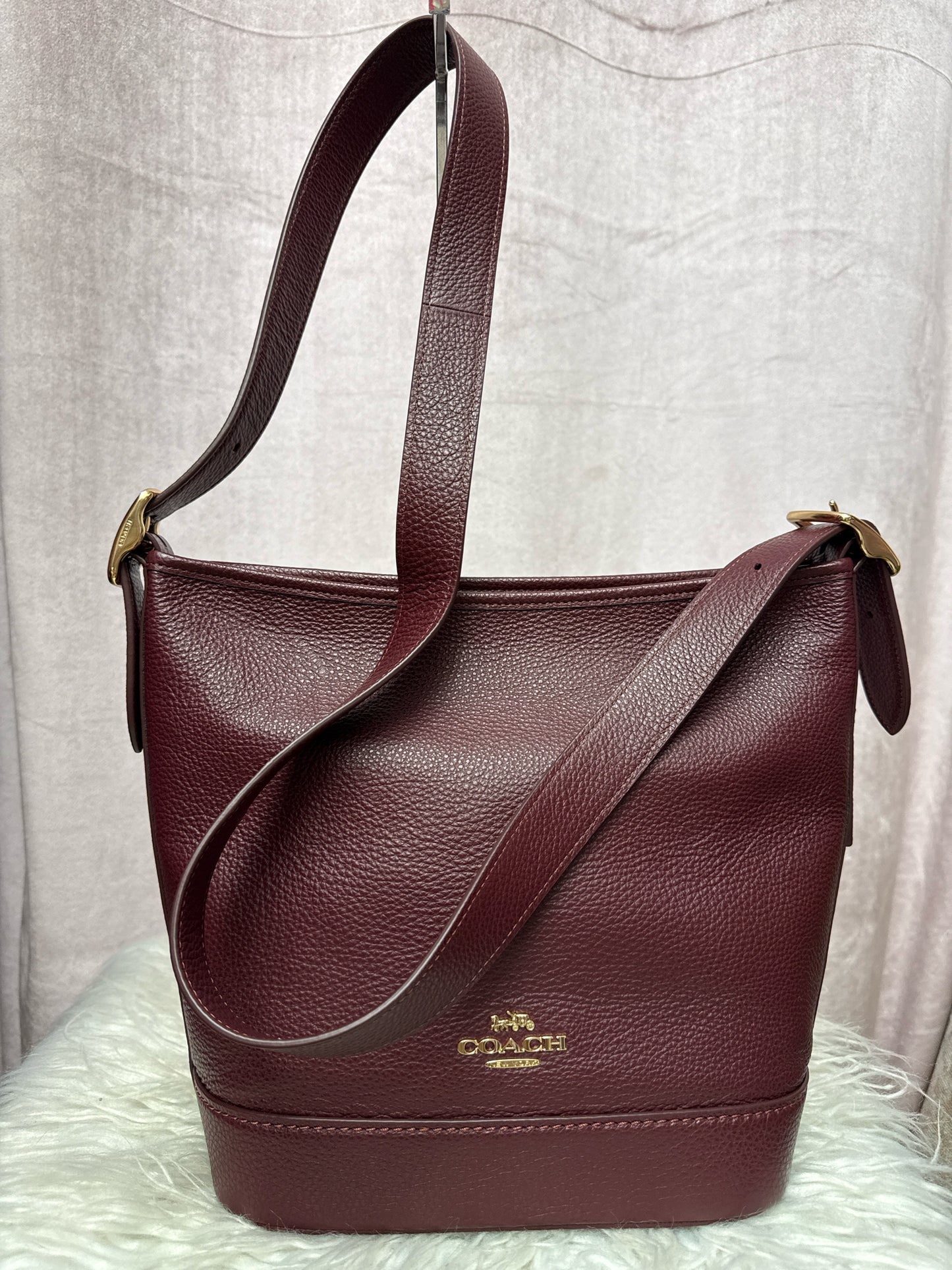 Coach Burgundy Jude Duffle Bag