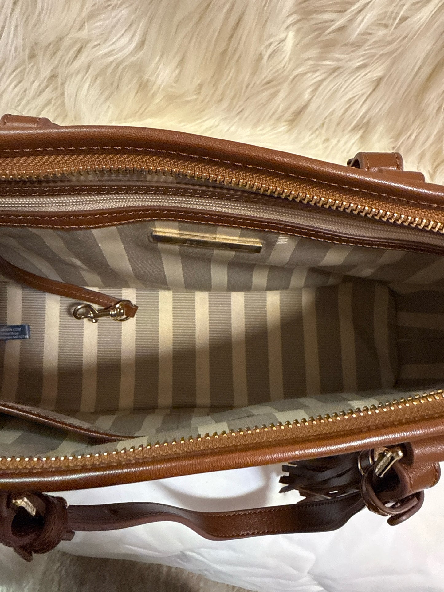 BRAHMIN MELBOURNE PECAN SHOULDER BAG WITH LONG STRAP