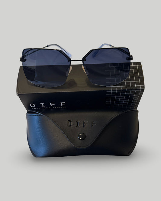 DIFF BREE BLACK SUNGLASSES DEO1-0239 WITH CASE + BOX