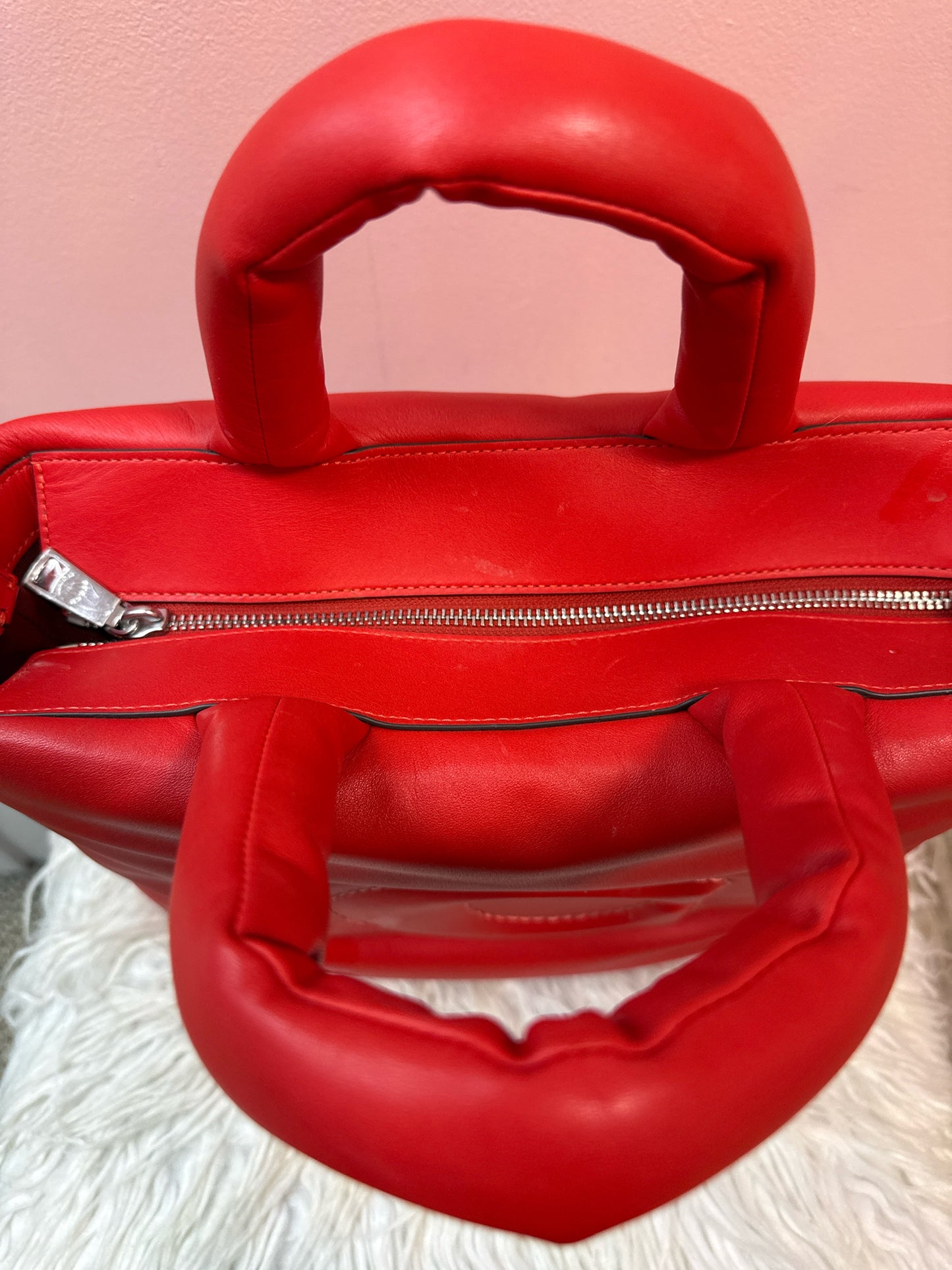 Coach Pillow Tote in Smooth leather Bright Poppy