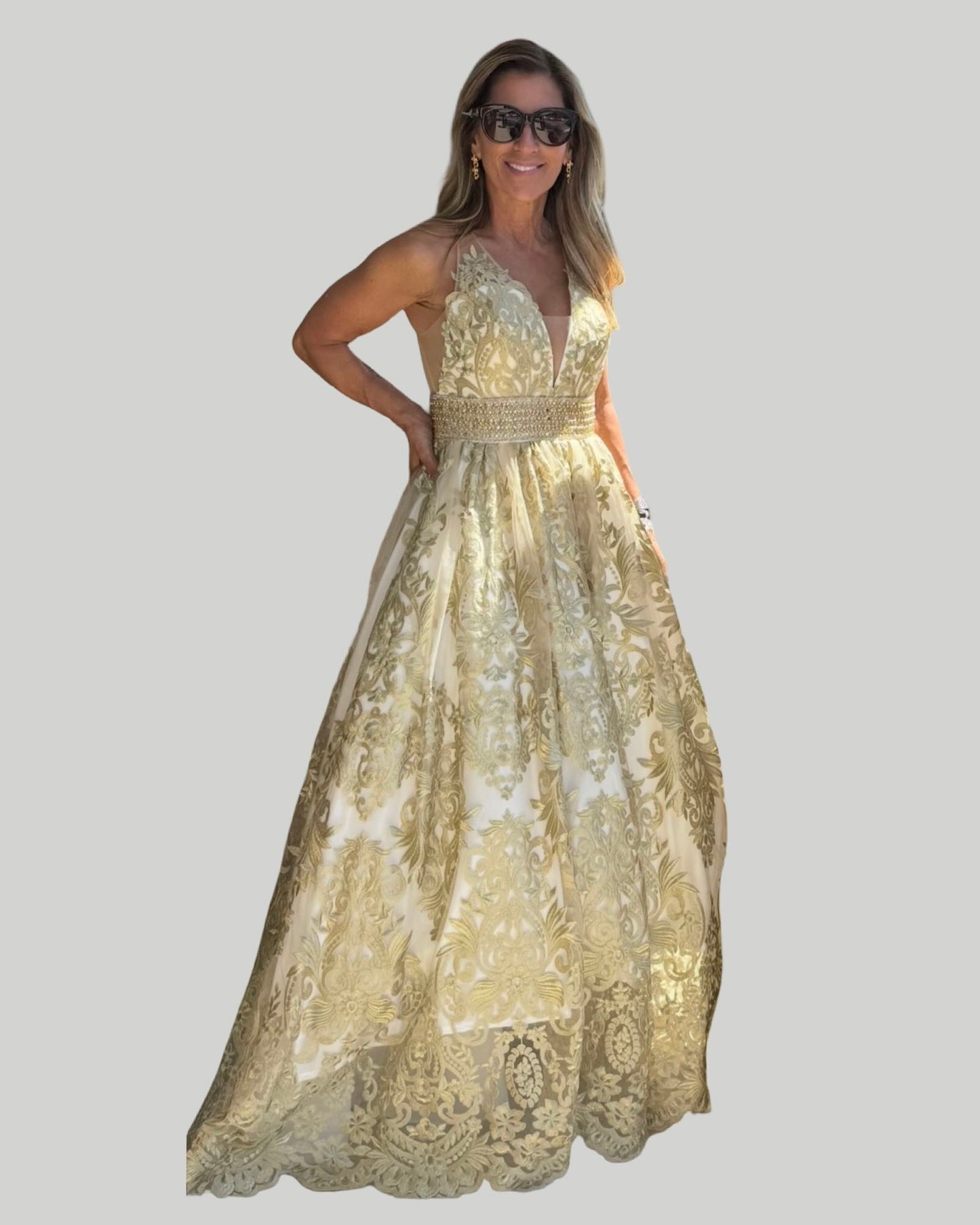Camille La Vie Gold Ball Gown