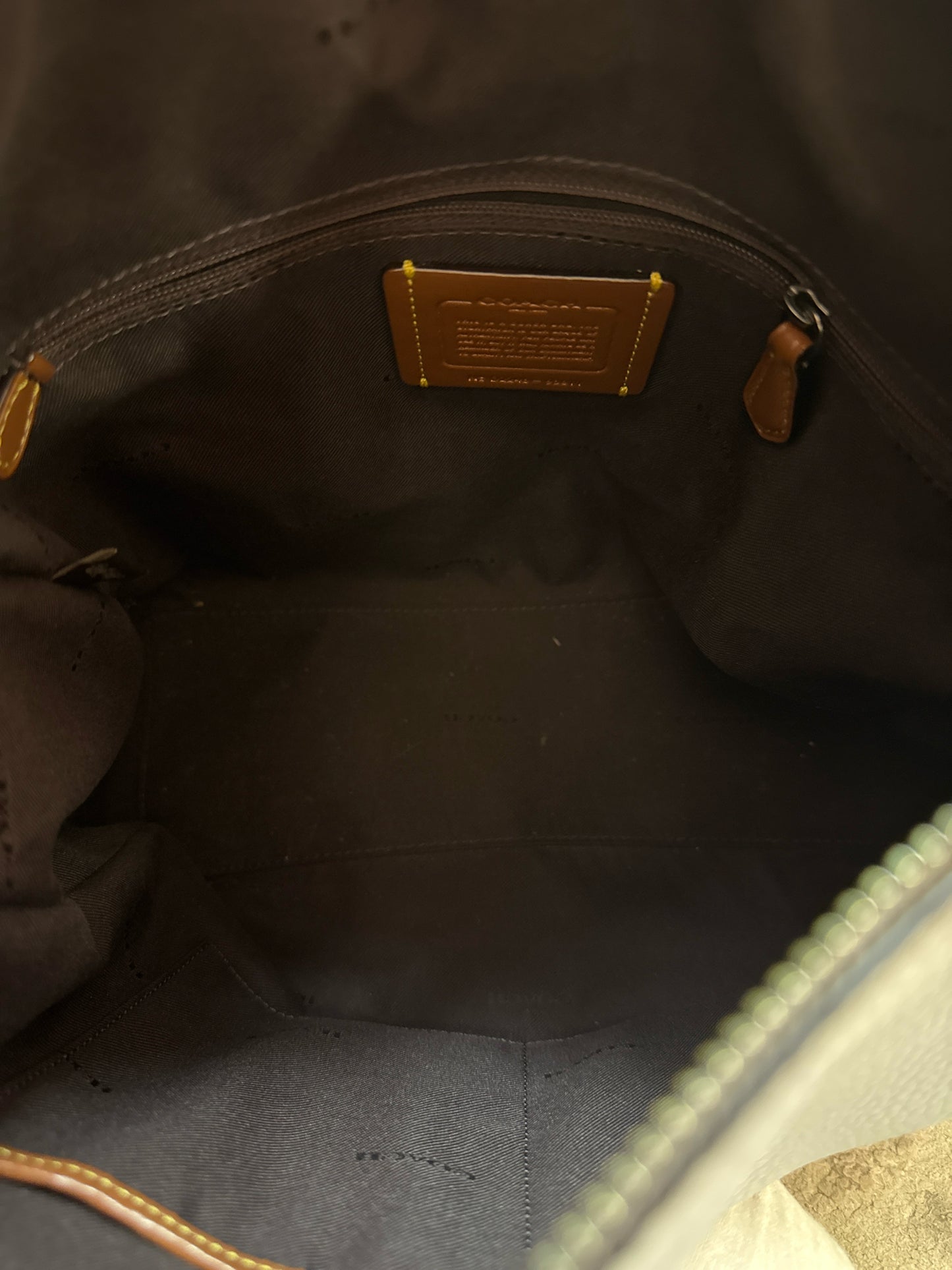 Coach Pebbled Leather Shay Shoulder Bag in Light Gray