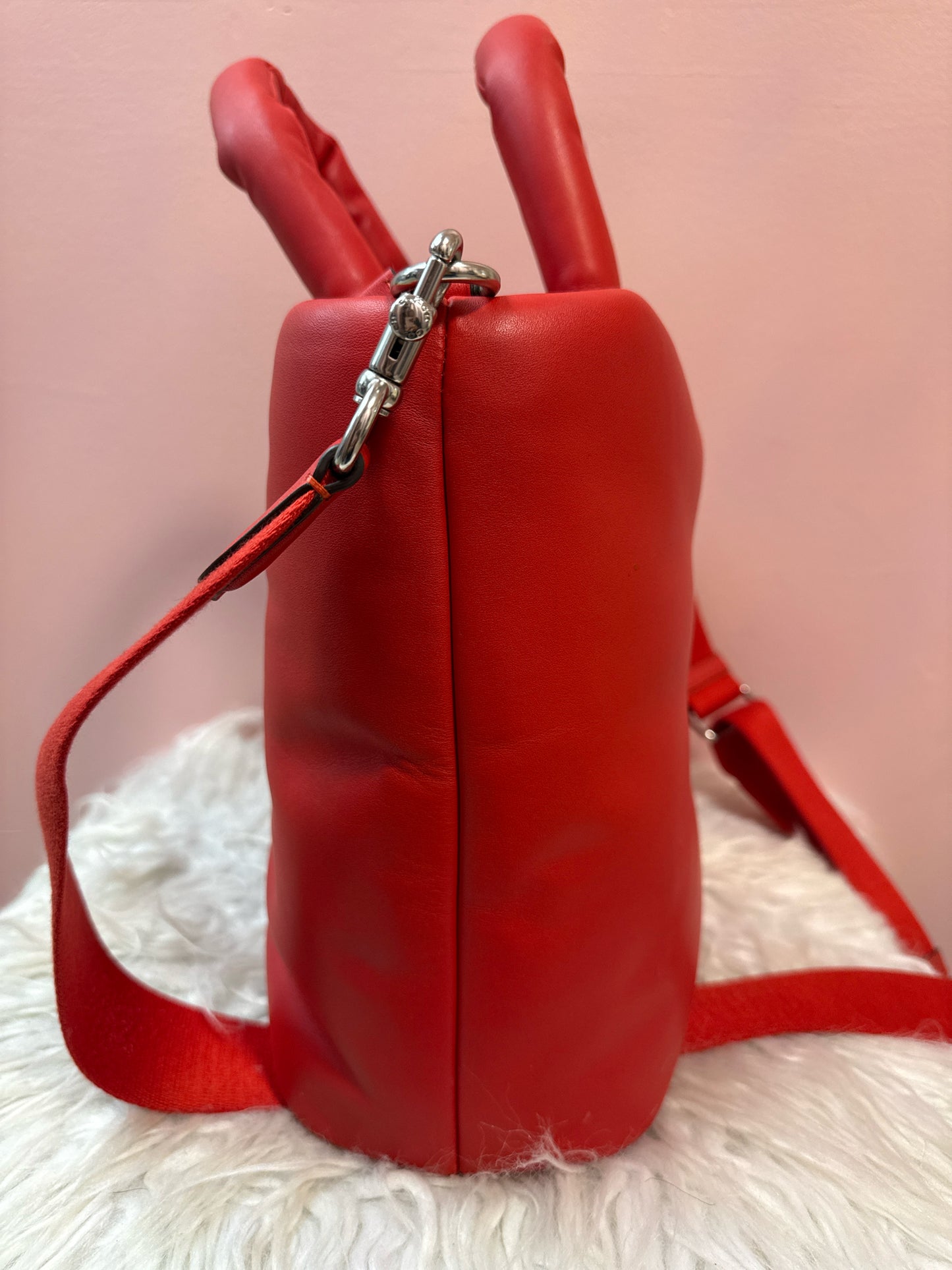 Coach Pillow Tote in Smooth leather Bright Poppy