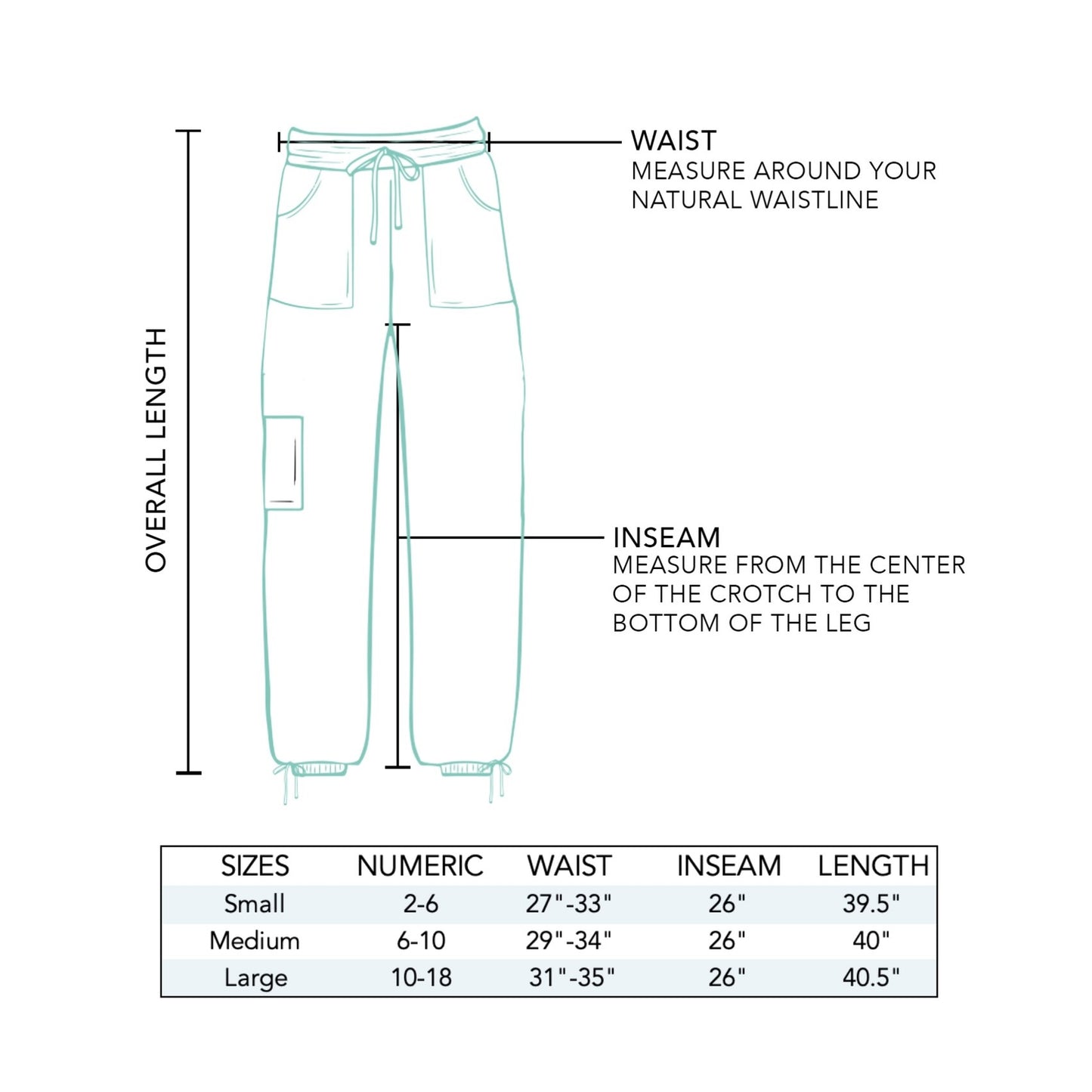 Adventure Cargo Pants Available in Granite, Creme, and Black