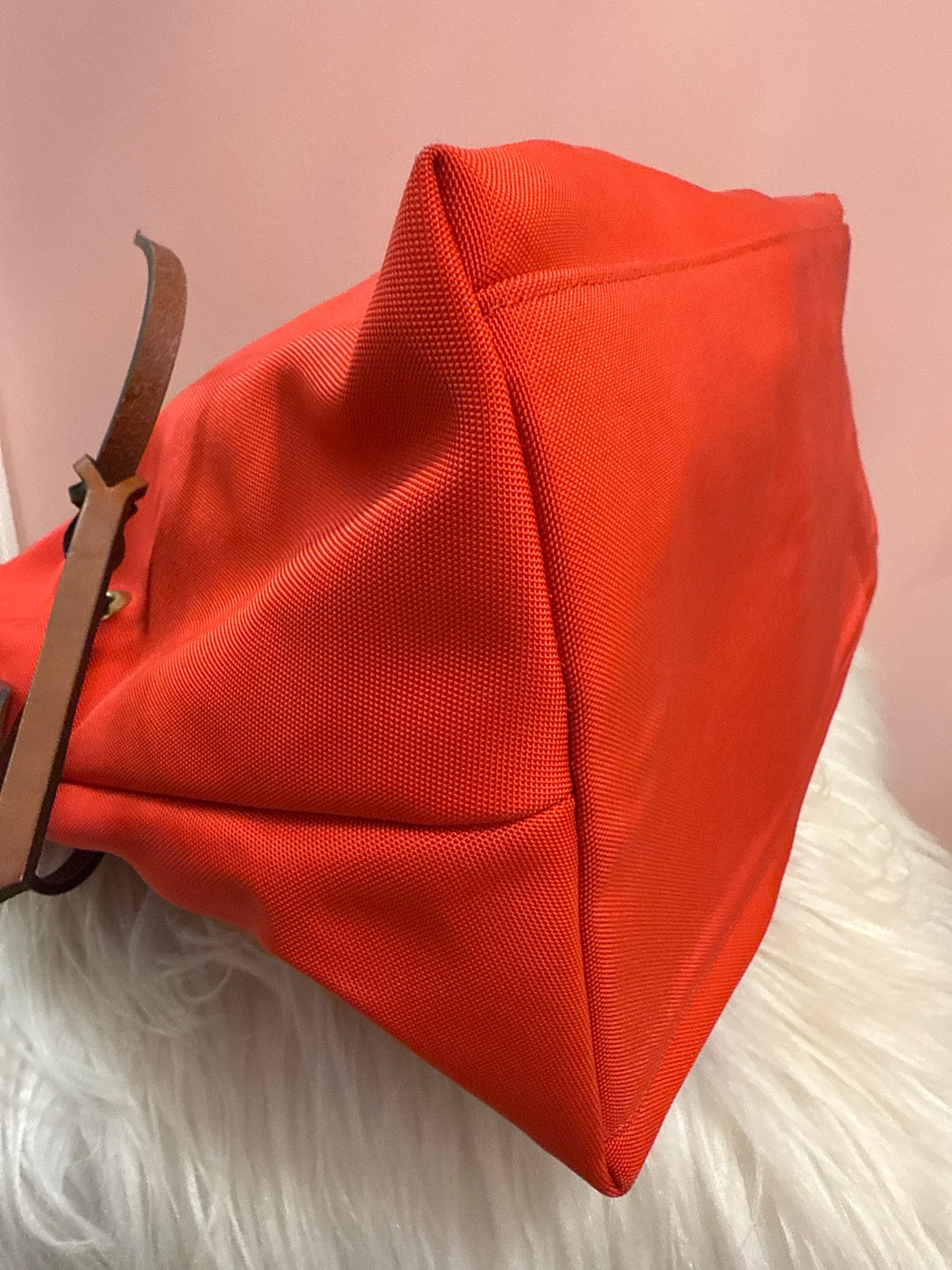 Dooney and Bourke large red domed satchel, braided handles