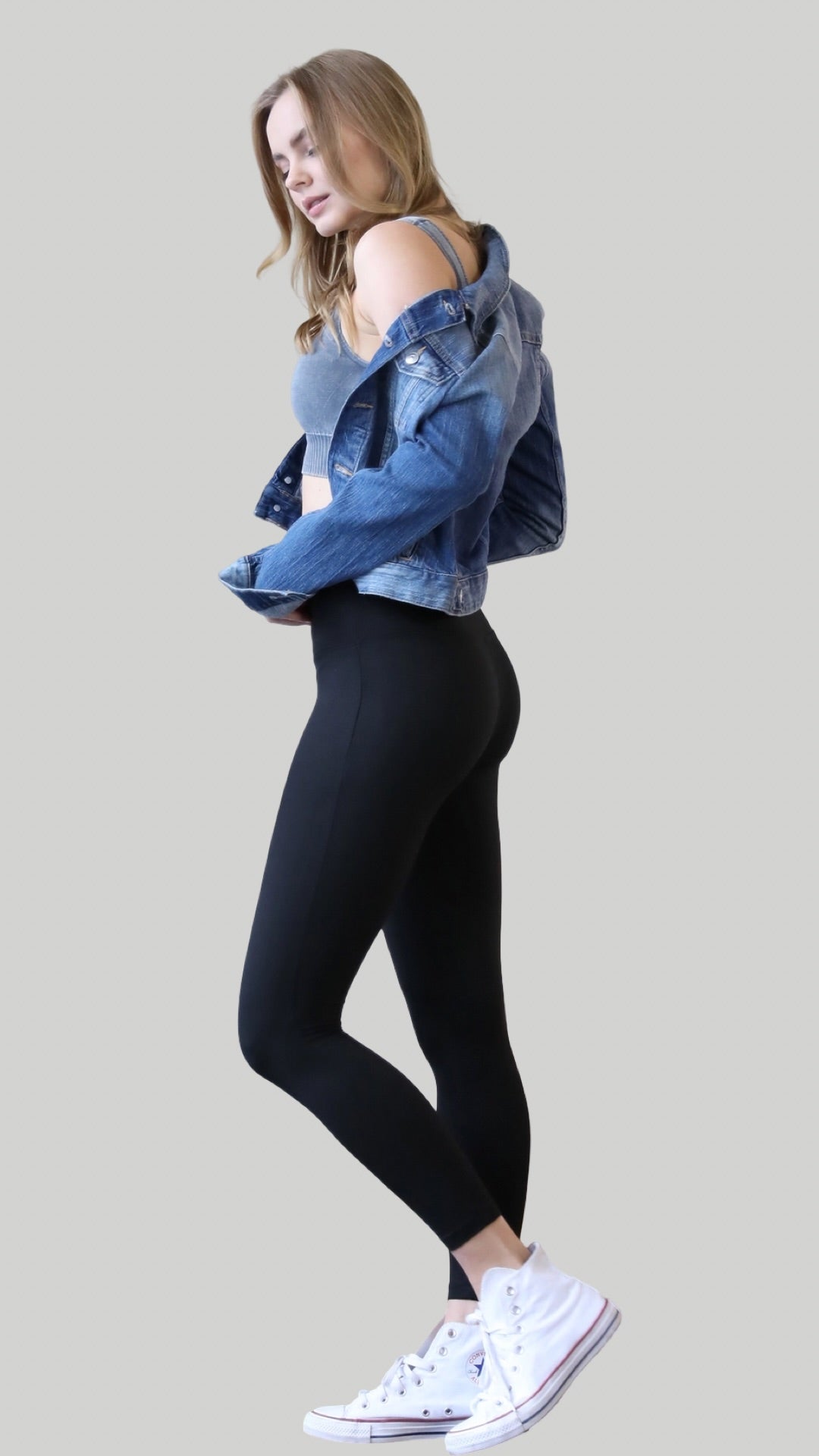 Microfiber Wide Waistband Leggings Zenana Black and Brown