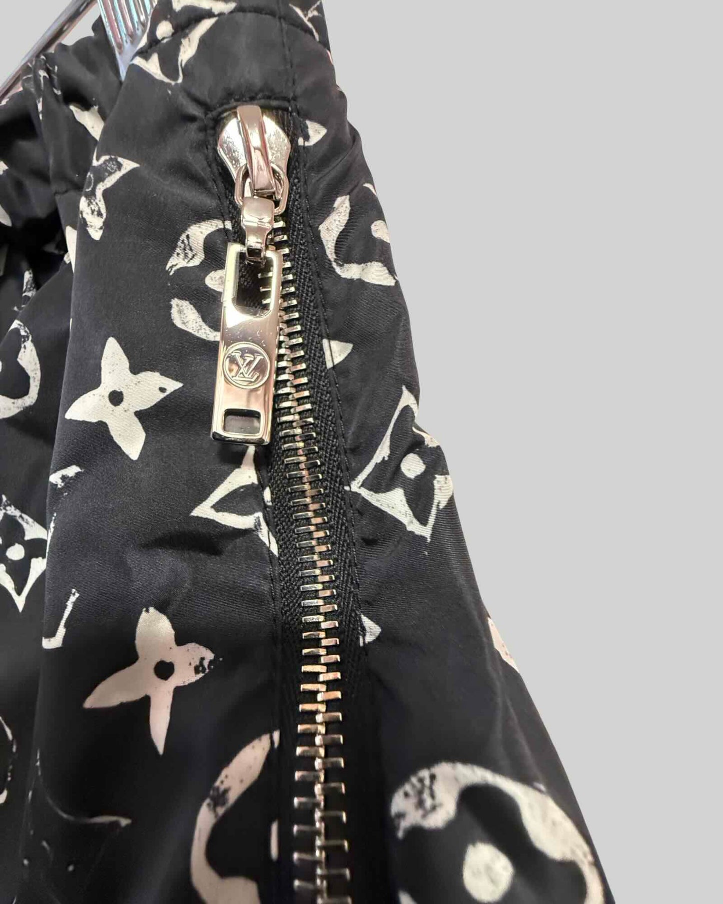 Louis Vuitton Stencil-Effect Monogram Jogger Pants in Black/White