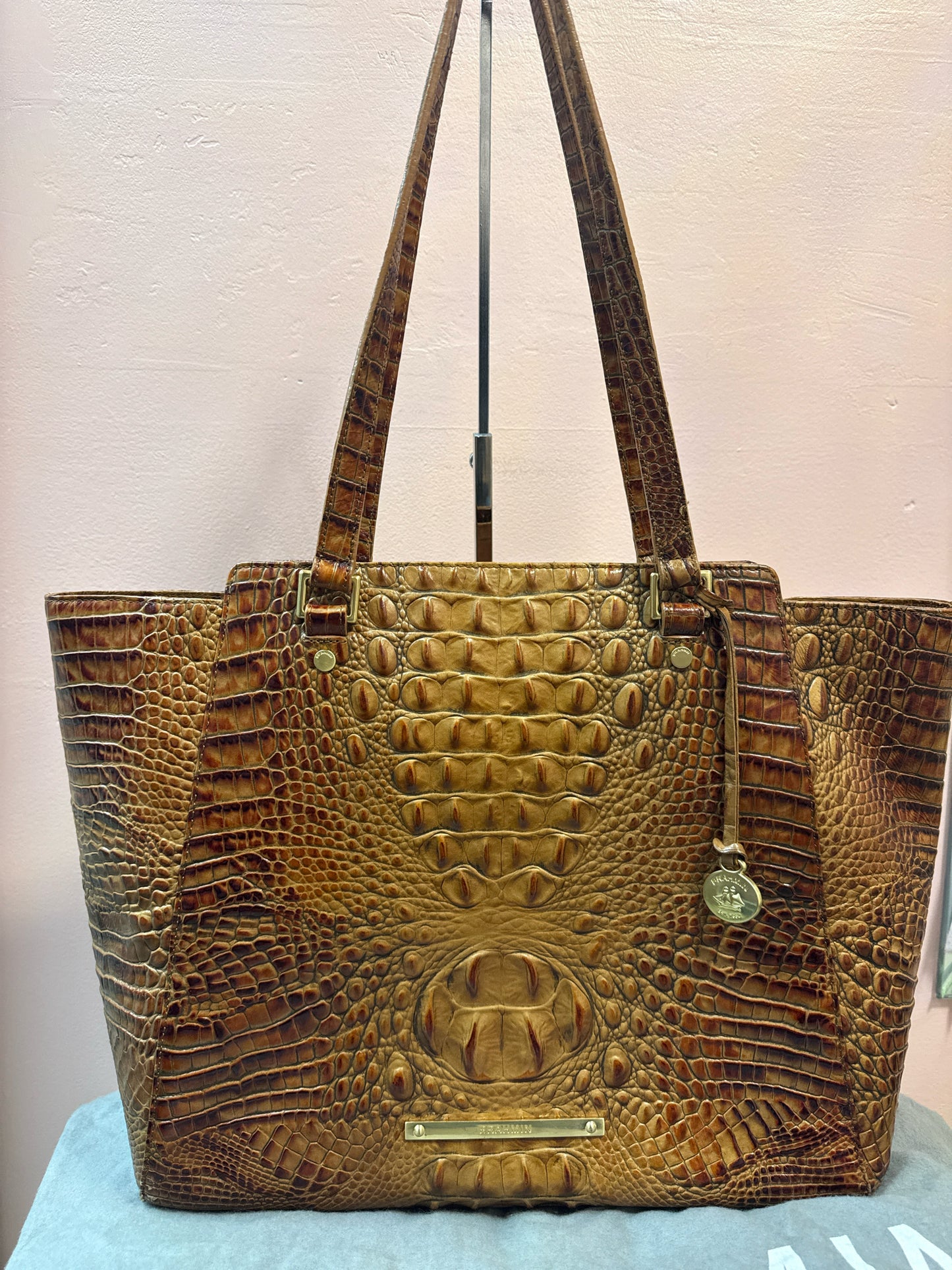 Brahmin Melbourne Pecan Finley Tote Bag