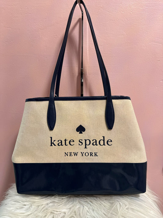 Kate Spade canvas and blue street tote