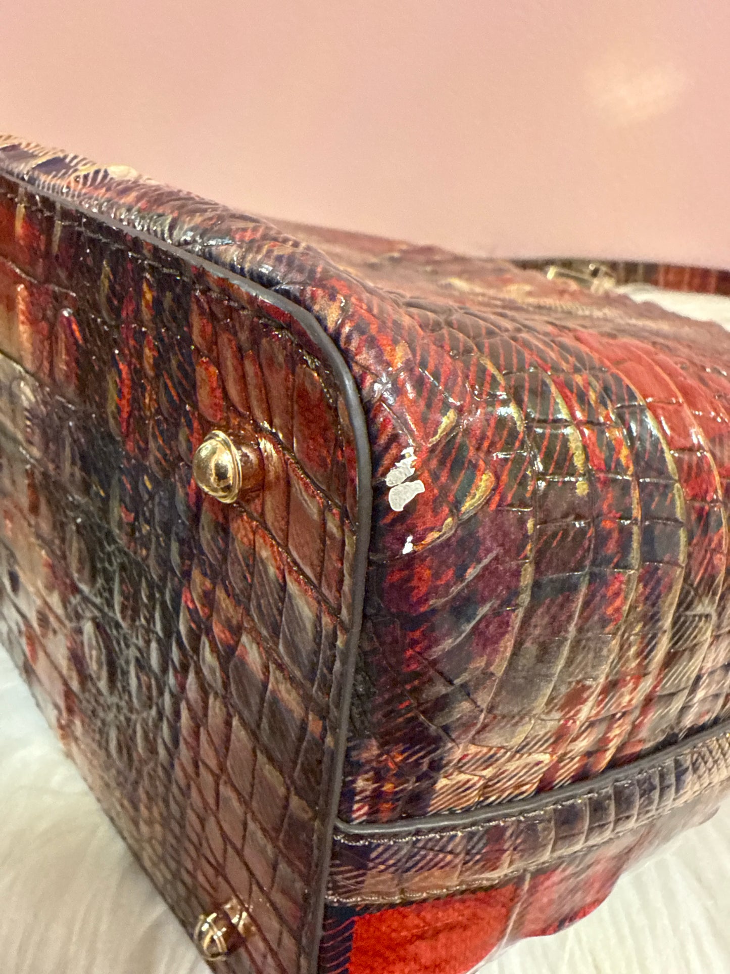 Brahmin Shira Bucket Flannel Melbourne Bag