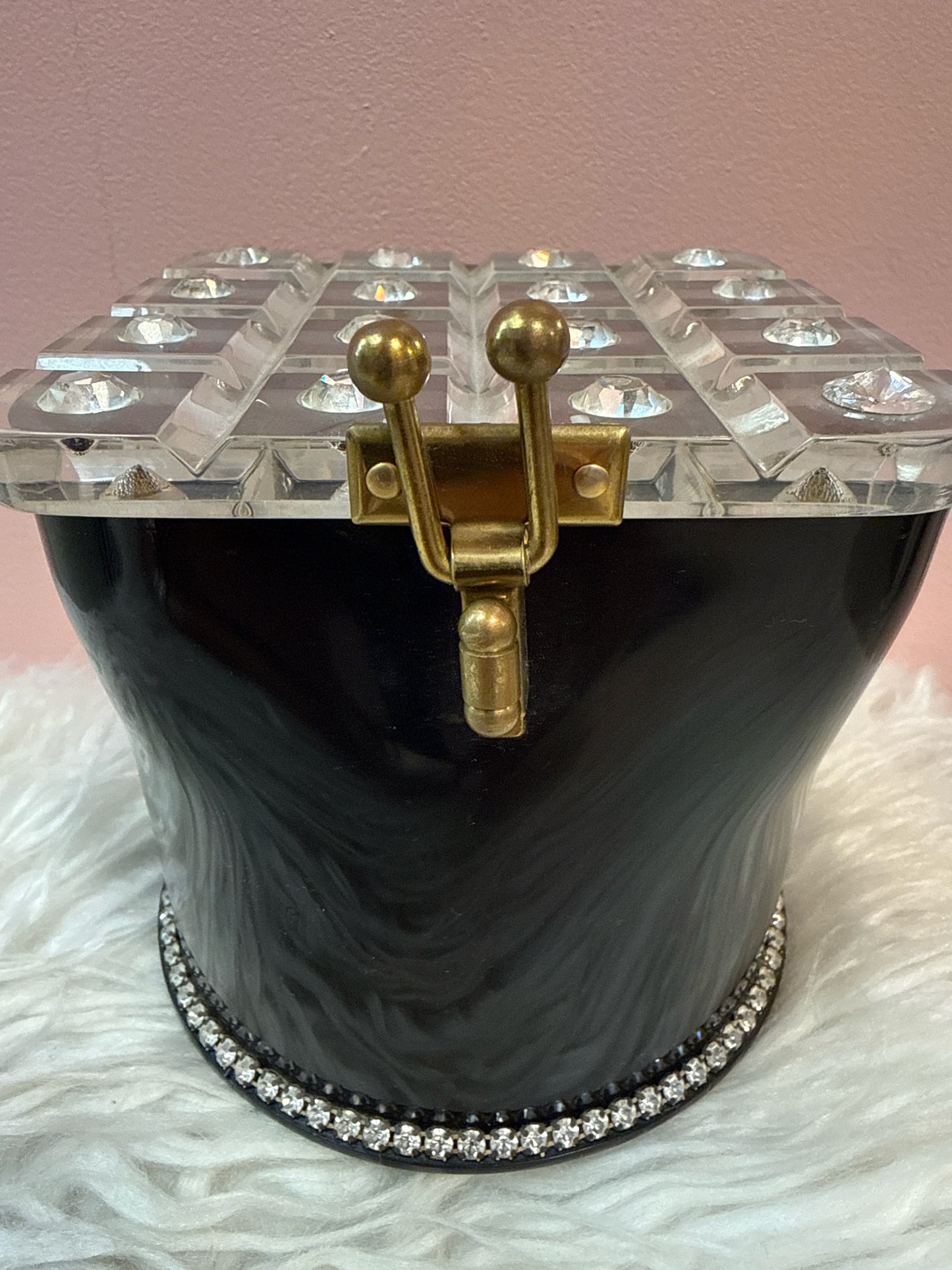 Myles Originals Lucite Black and Clear Vintage Purse