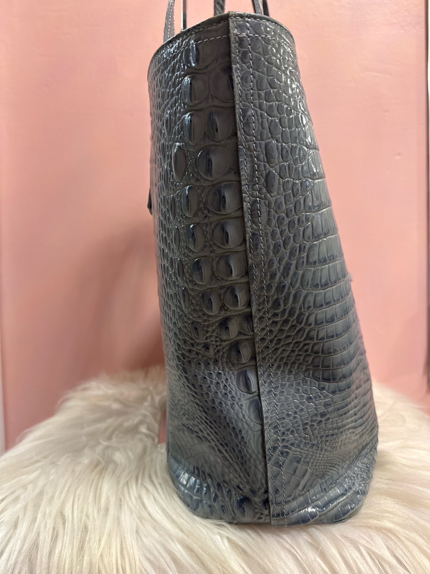 Brahmin Ellen Tote Bag in Blue Melbourne Leather