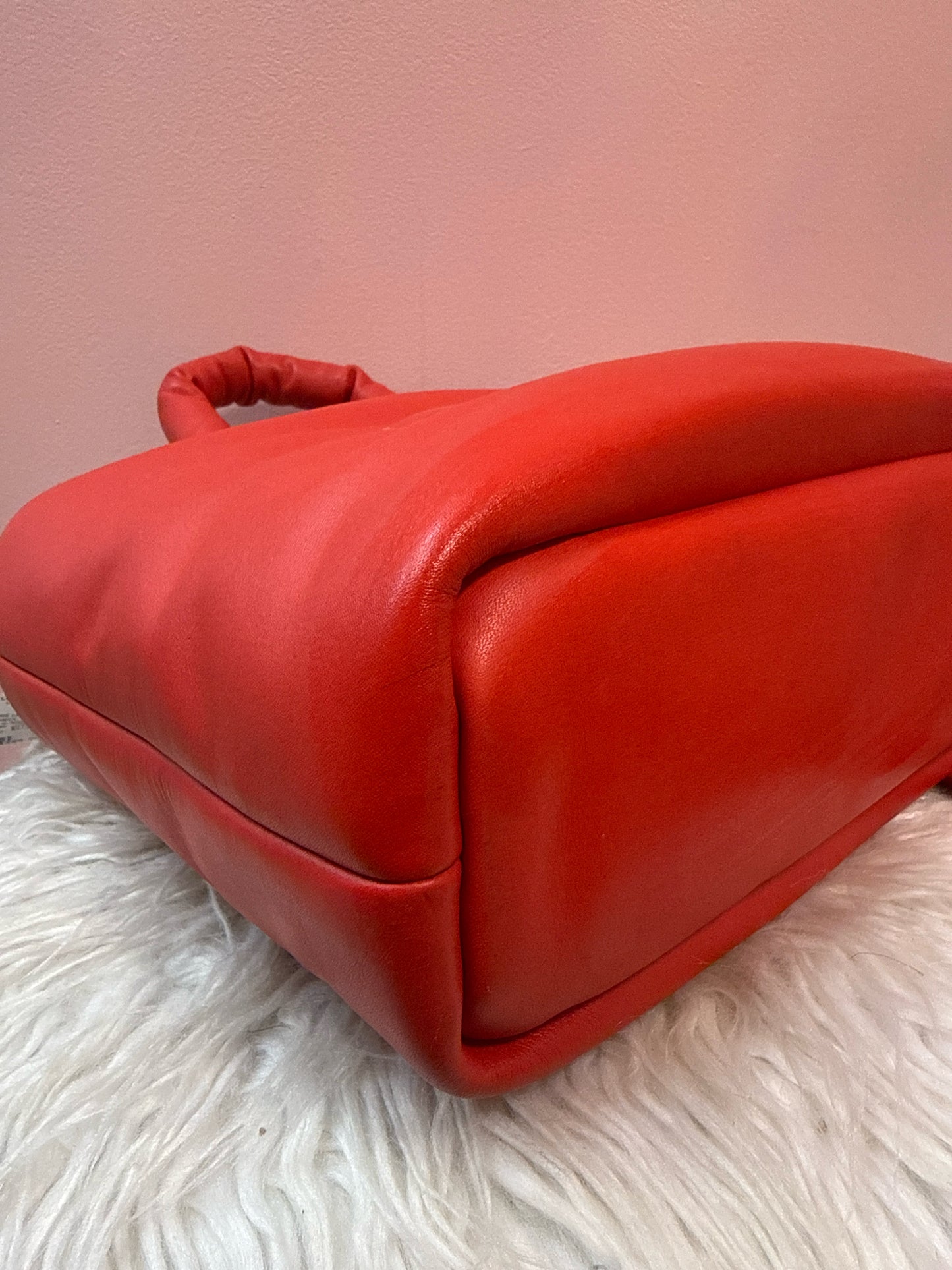 Coach Pillow Tote in Smooth leather Bright Poppy