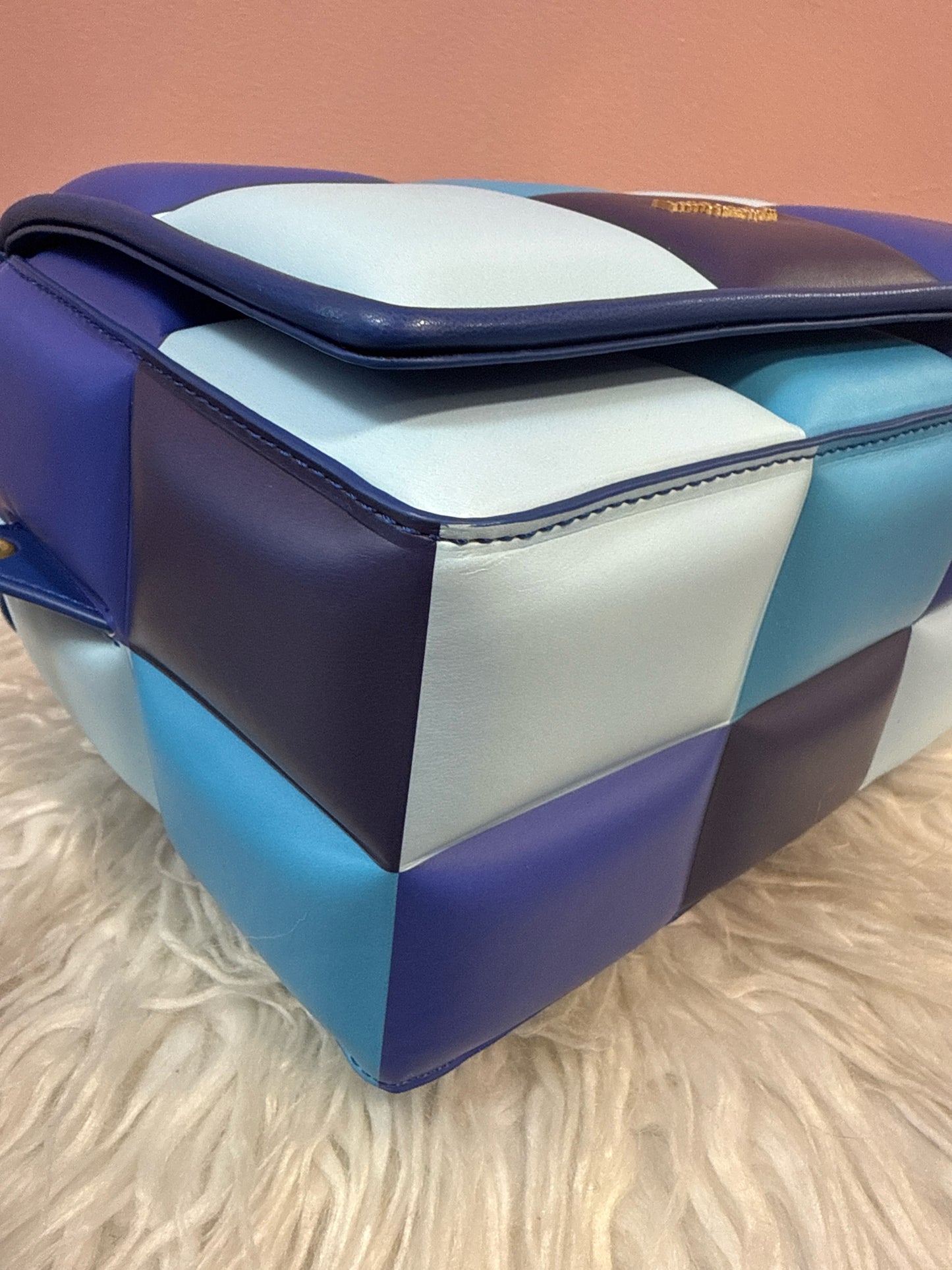 Kate Spade Boxxy Blueberr multi 3D Leather Crossbody