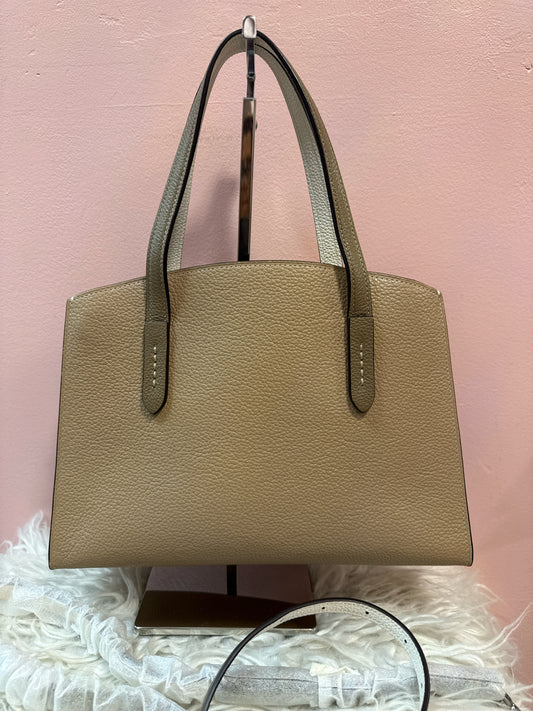 Coach Charlie Carryall in Taupe with Animal Print Side Gussets