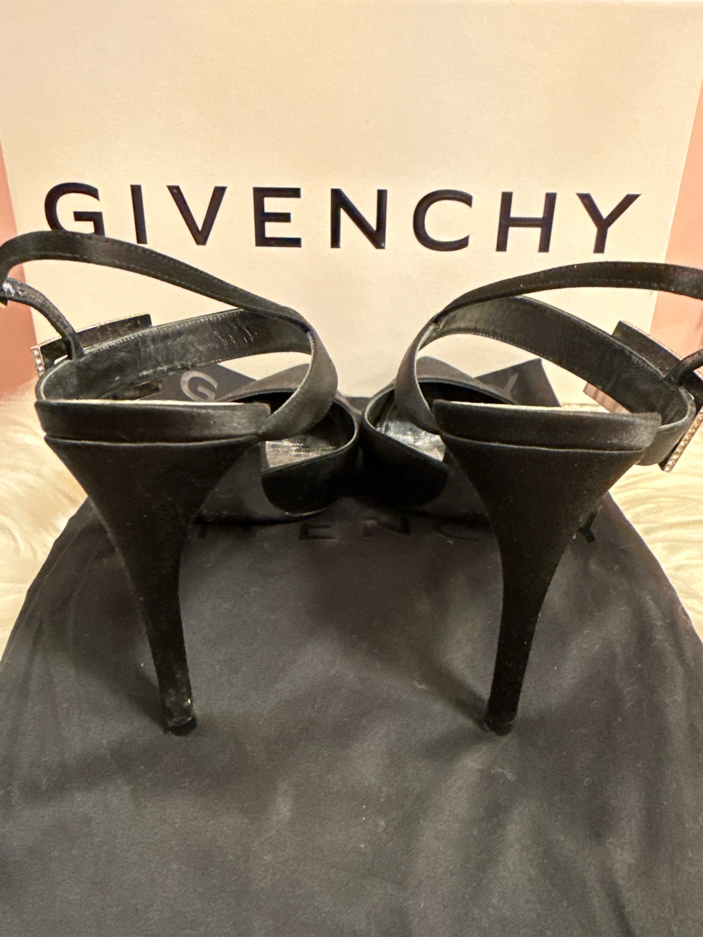 Givenchy Black Sling Back Pumps with Dust Bag and Box