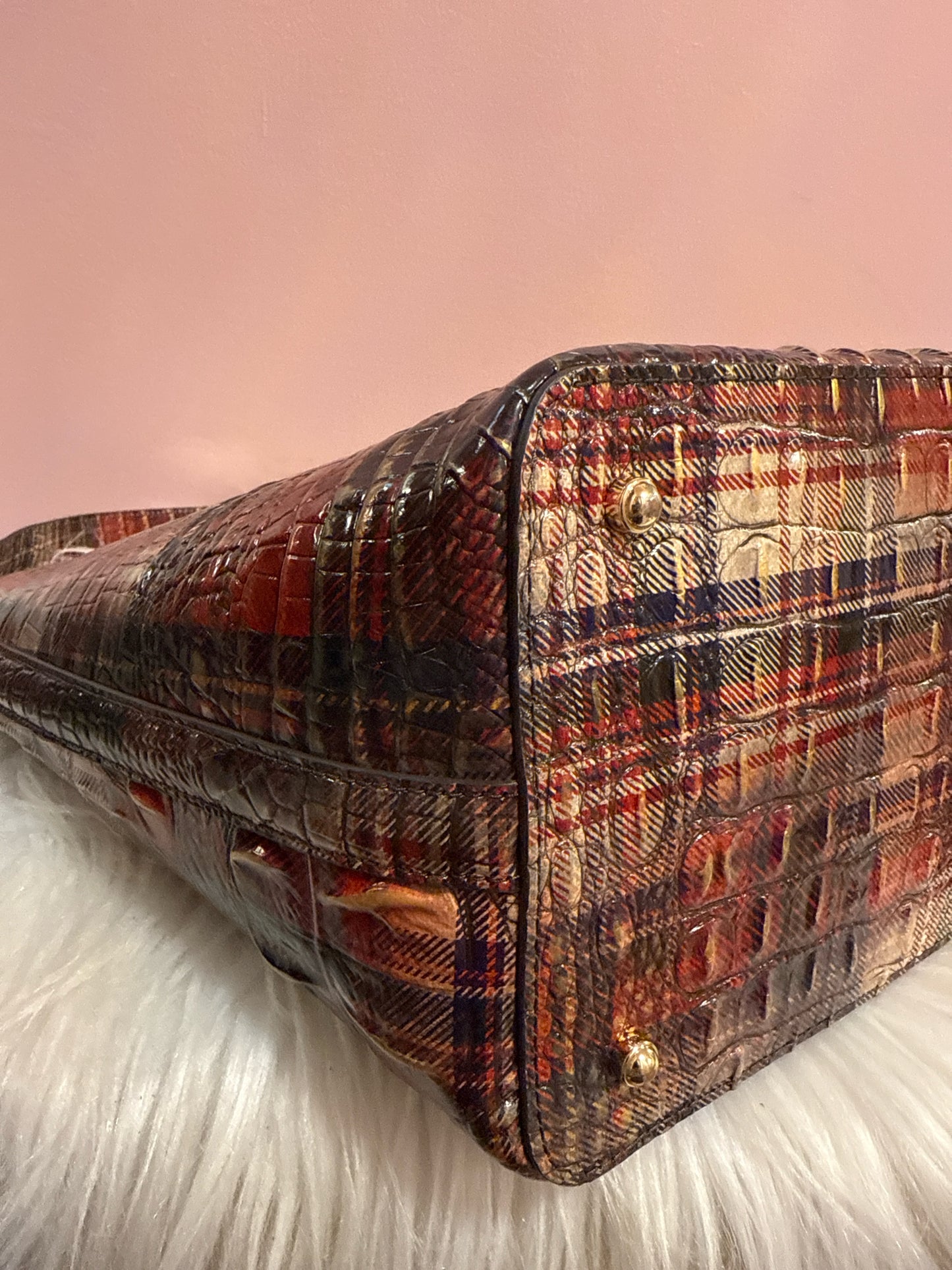 Brahmin Shira Bucket Flannel Melbourne Bag