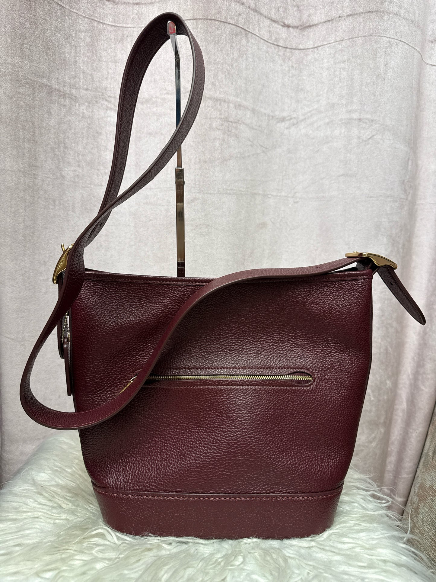 Coach Burgundy Jude Duffle Bag