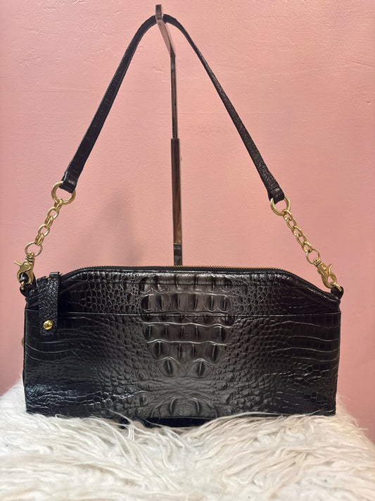Brahmin Black and Gray Ombre Melbourne Shoulder Bag