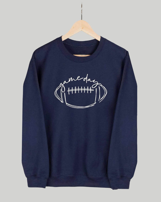 Game Day Navy Football Sweatshirt