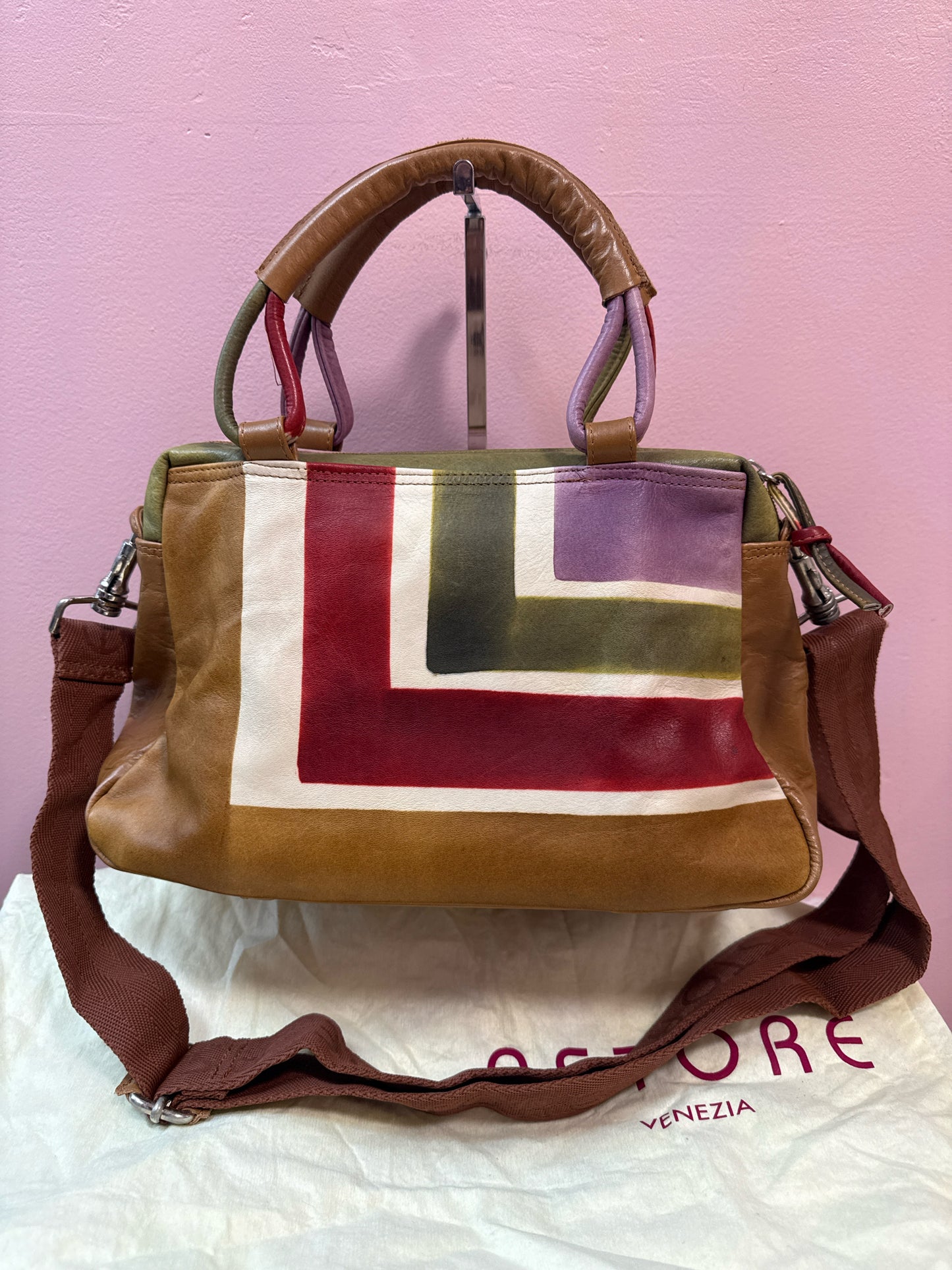 Astore Colorblock Leather Handbag