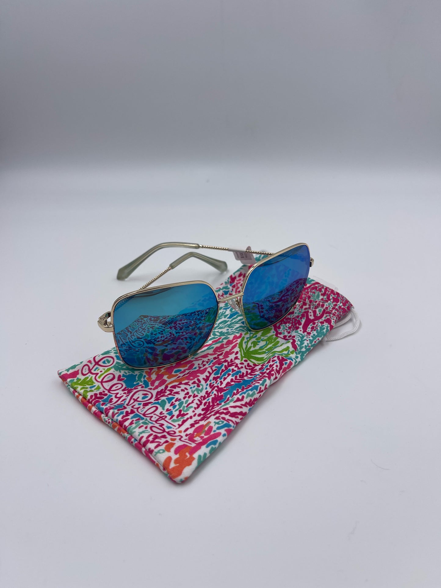 LILLY PULITZER AUBREE BM Polarized Sunglasses  s 56D15-140 With bag