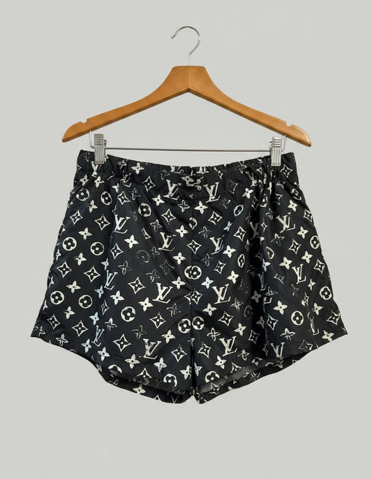 Louis Vuitton Black Stencil Monogram Shorts