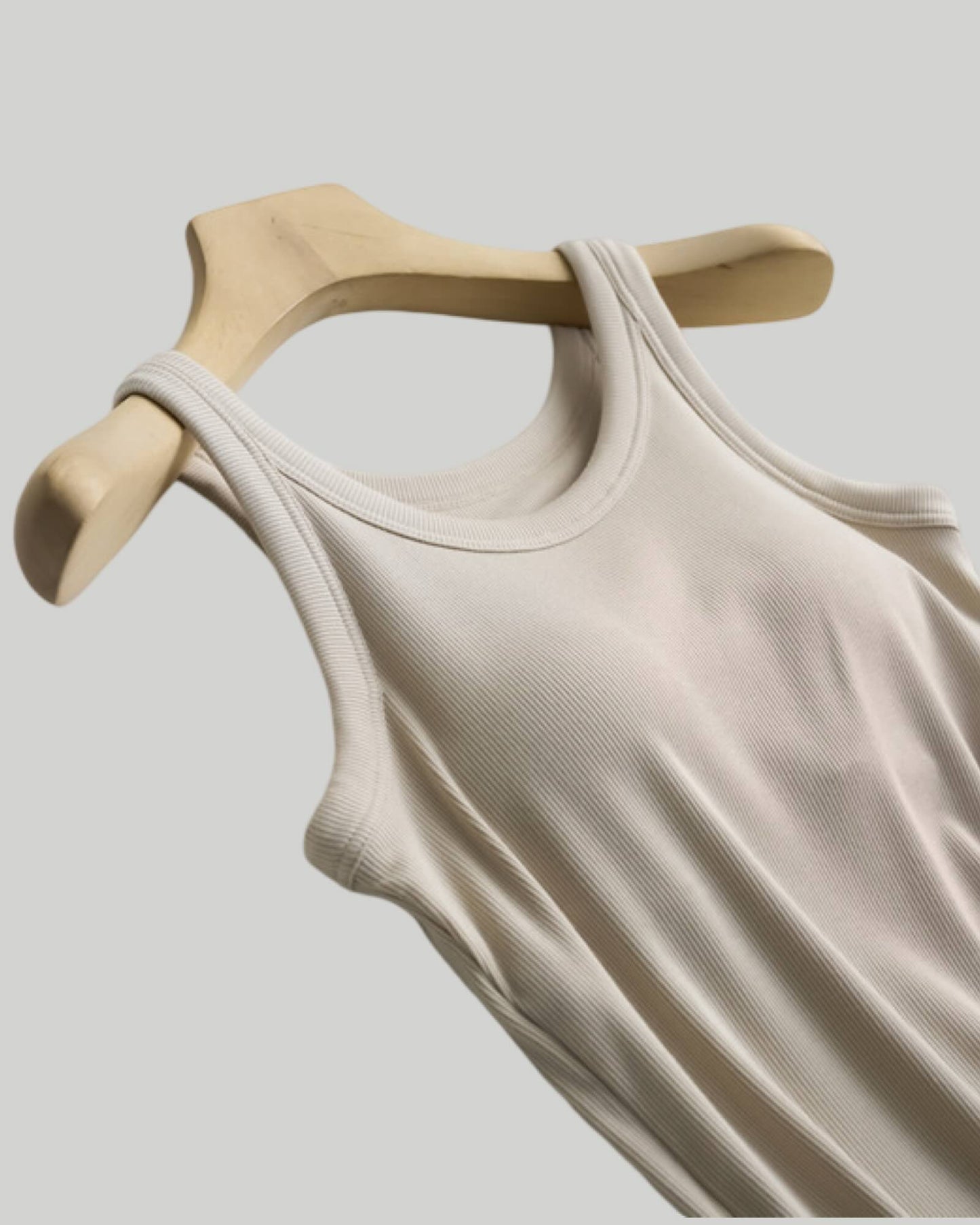 Basic Rib Soft Tank Top W Built in Bra available in Black, White, Tan