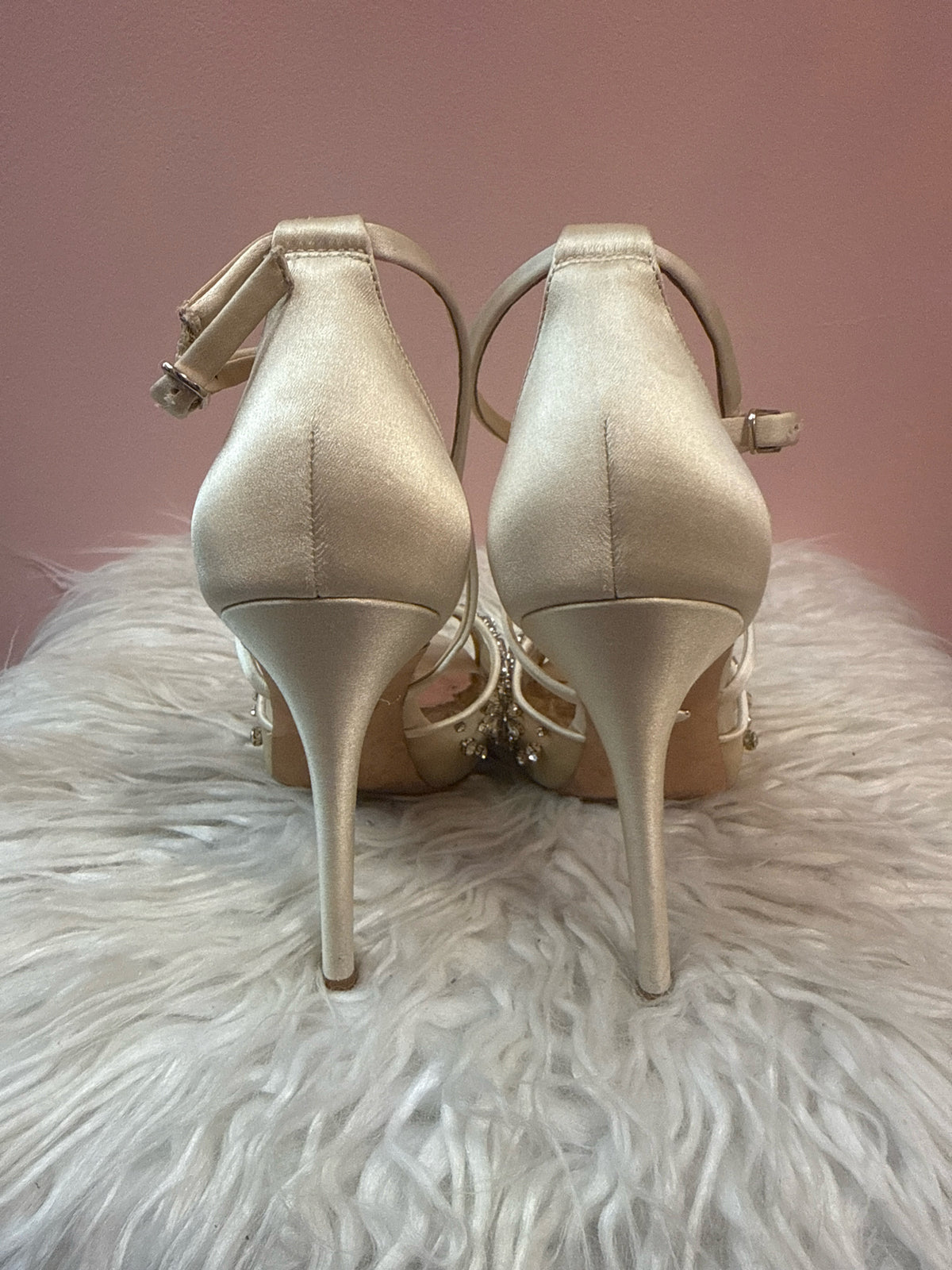 Badgley Mischka Tampa Embellished Satin Sandals