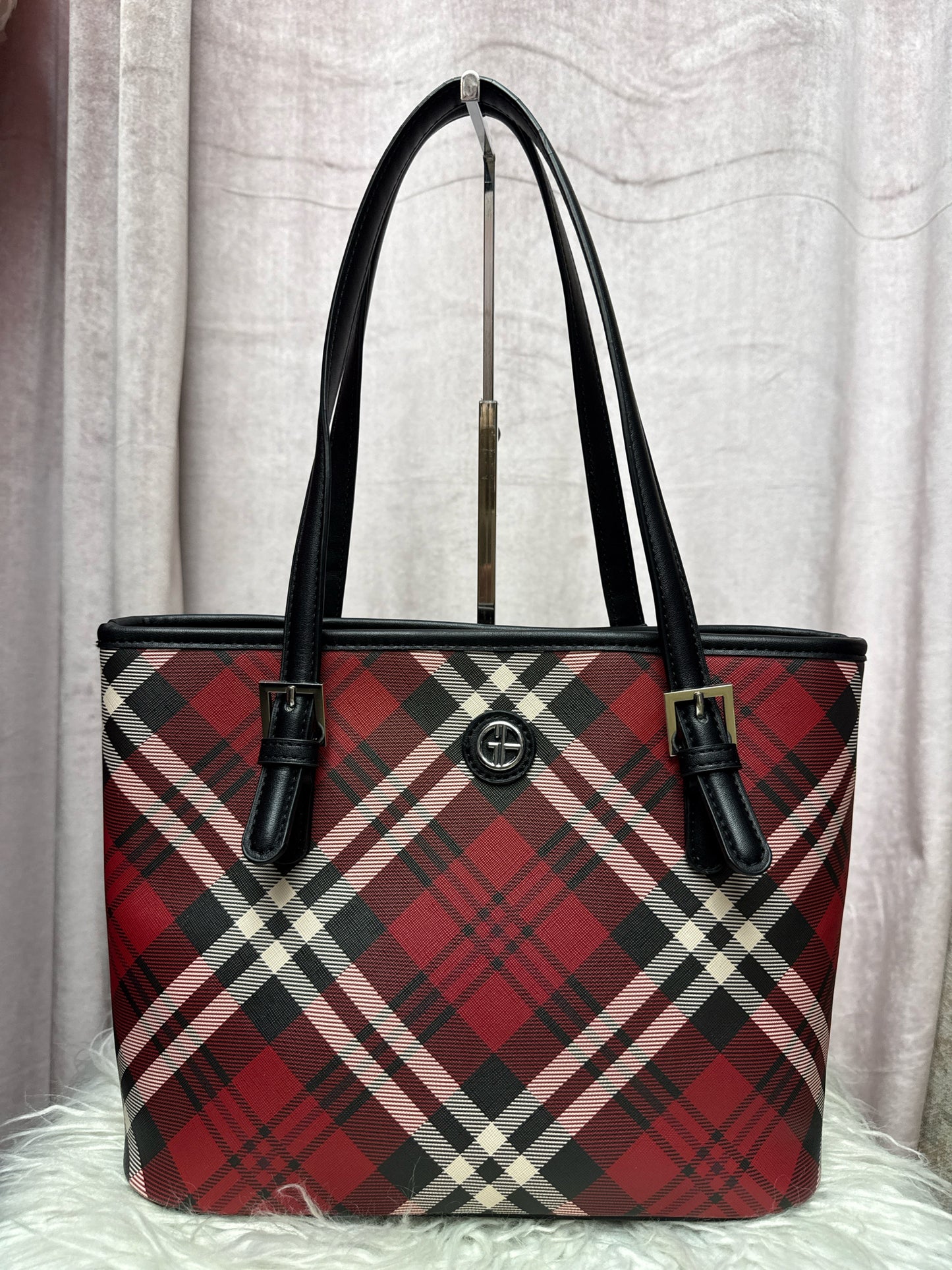 Giani Bernini Saffiano Plaid Tote