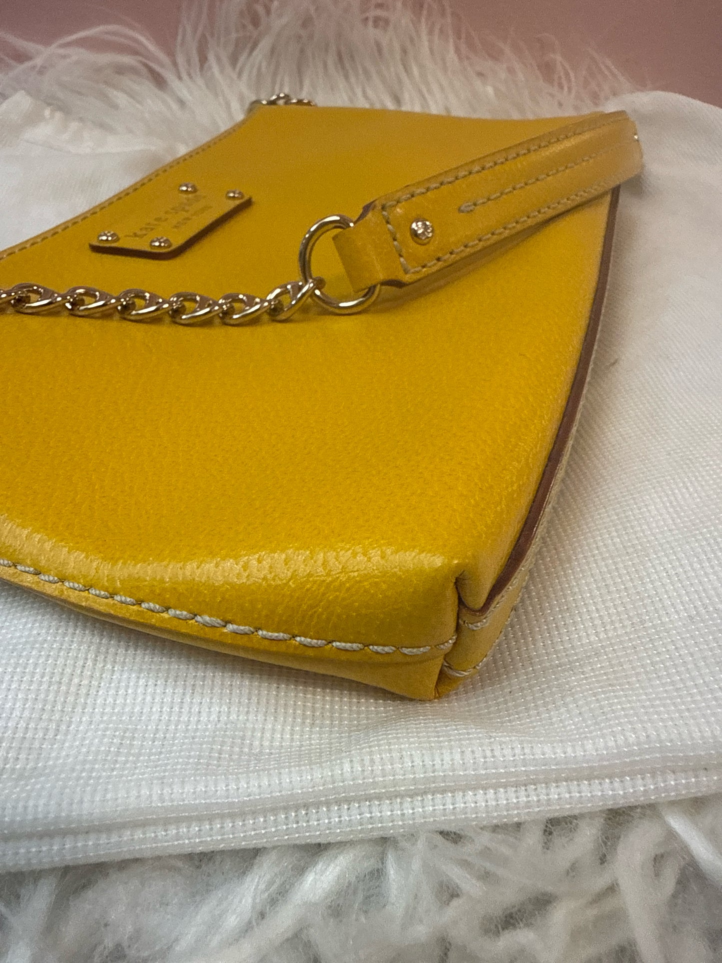 Kate Spade Byrd Yellow Chain Strap Shoulder Bag